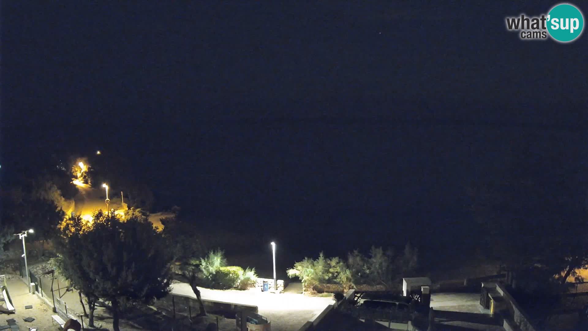 Webcam Plage Male Mandre – Vue en direct depuis l’île de Pag