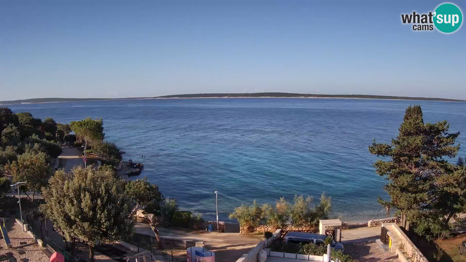 Webcam Plaža Male Mandre – Live View from Pag Island