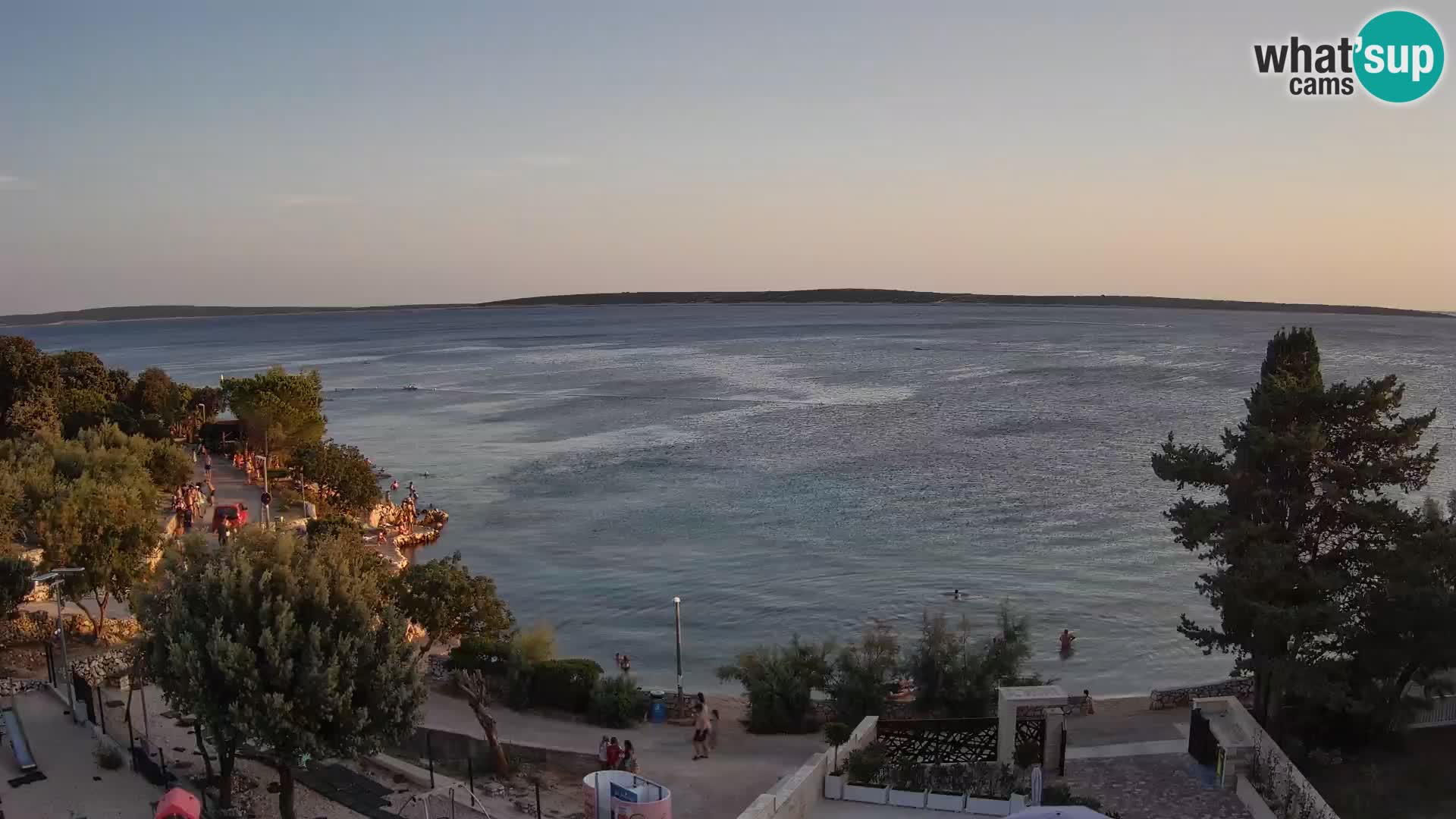 Webcam Plage Male Mandre – Vue en direct depuis l’île de Pag