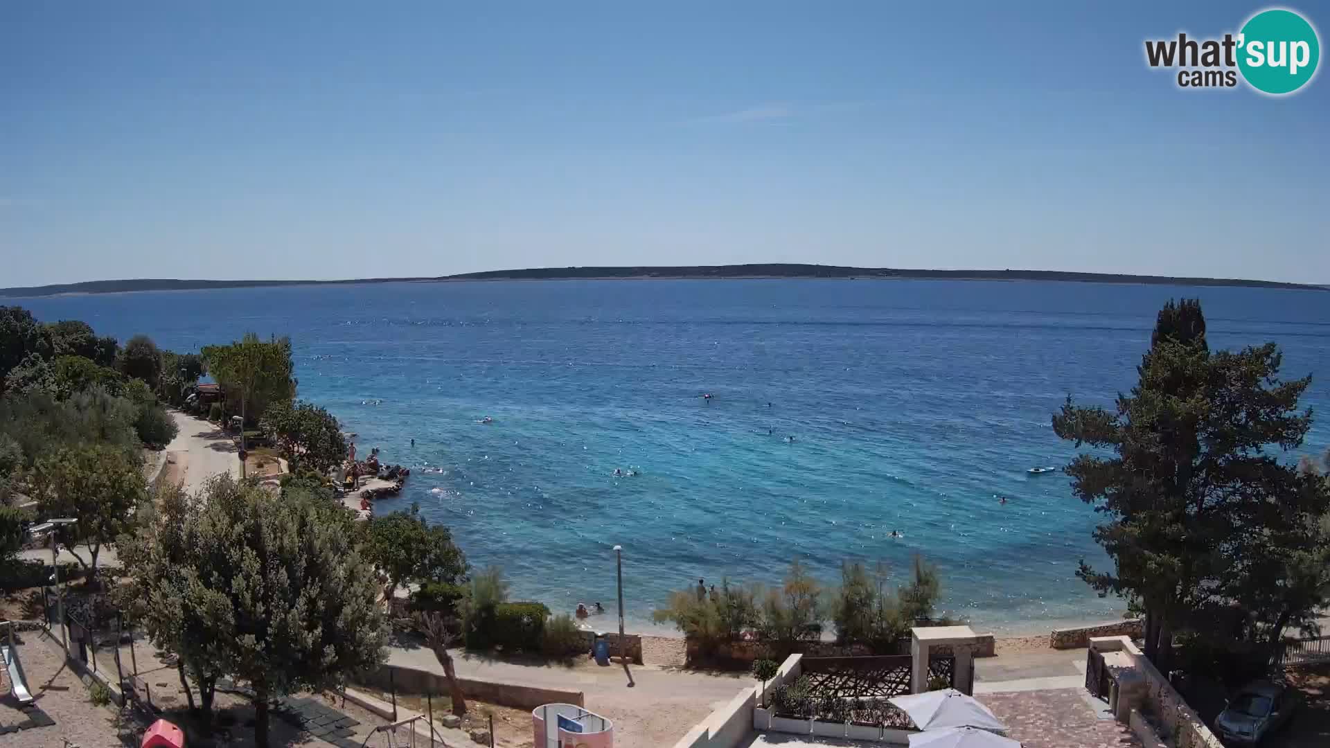 Webcam Plaža Male Mandre – Live View from Pag Island