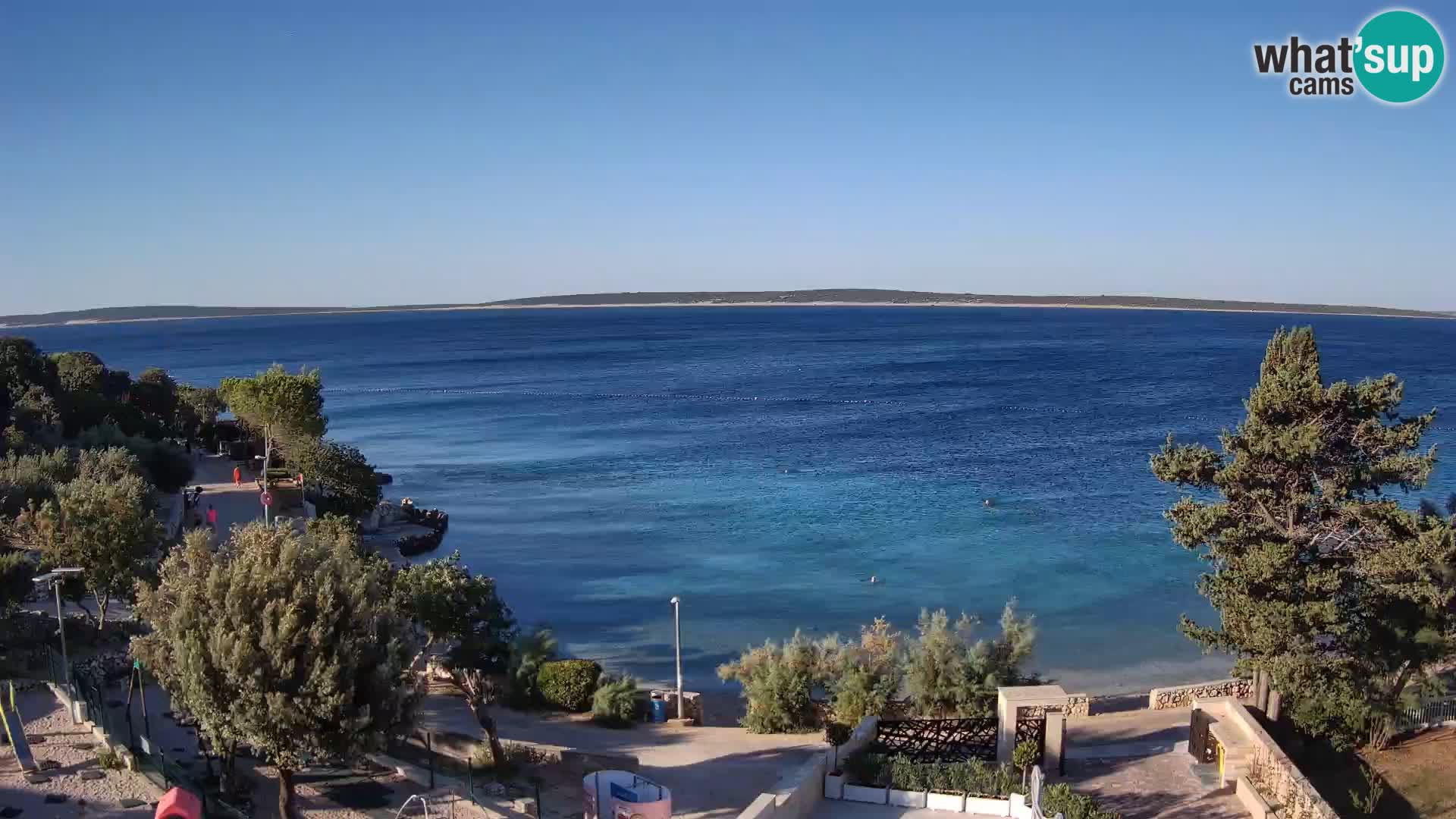 Webcam Strand Male Mandre – Liveblick von der Insel Pag