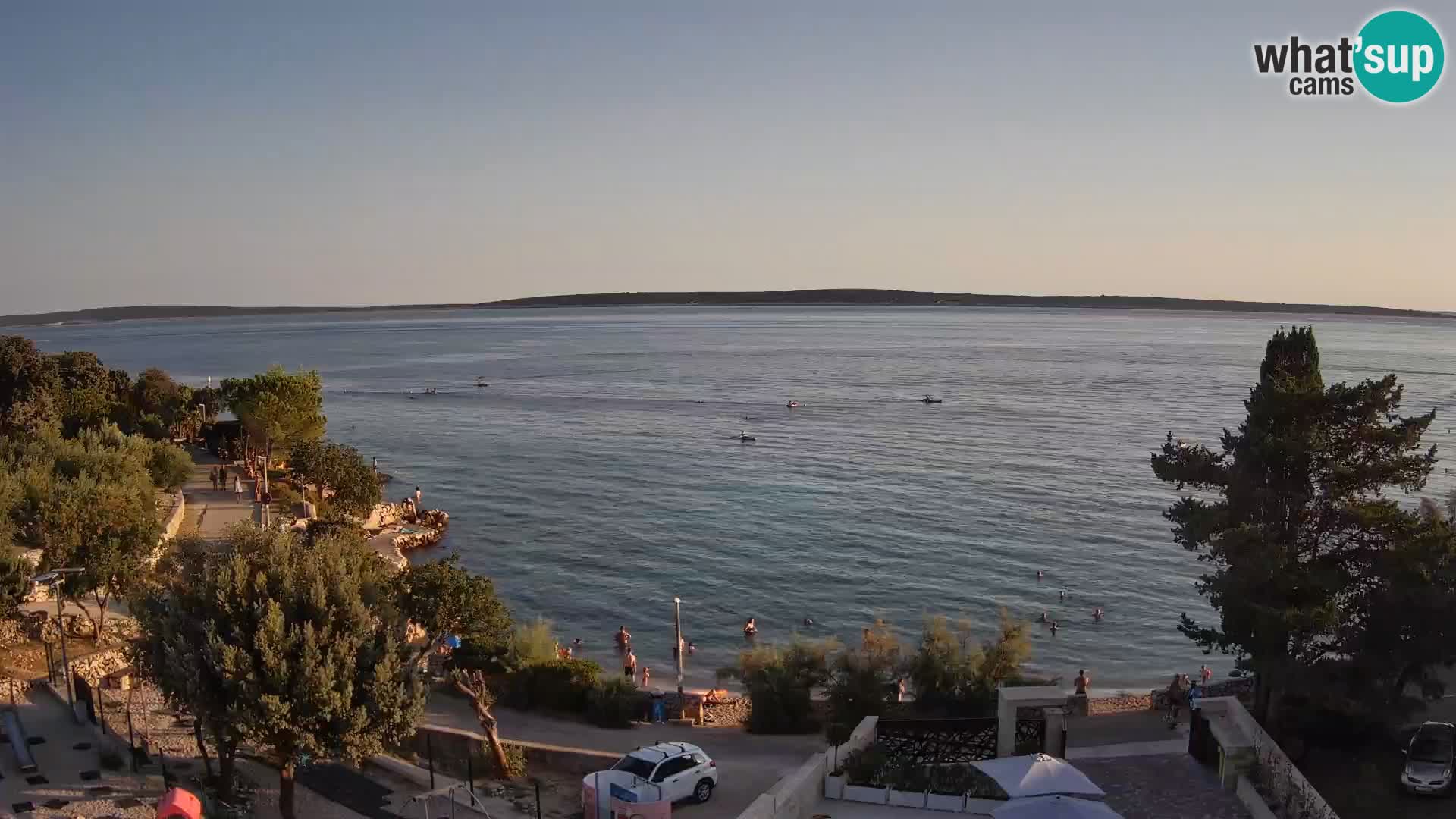 Webcam Strand Male Mandre – Liveblick von der Insel Pag