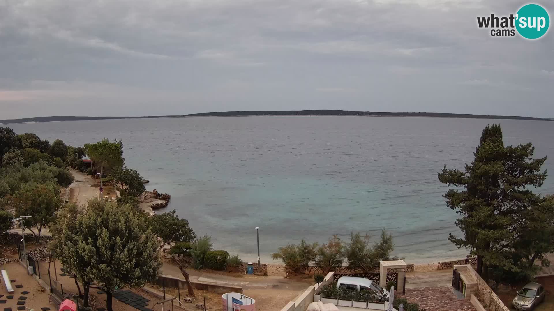 Webcam Plaža Male Mandre – Live View from Pag Island