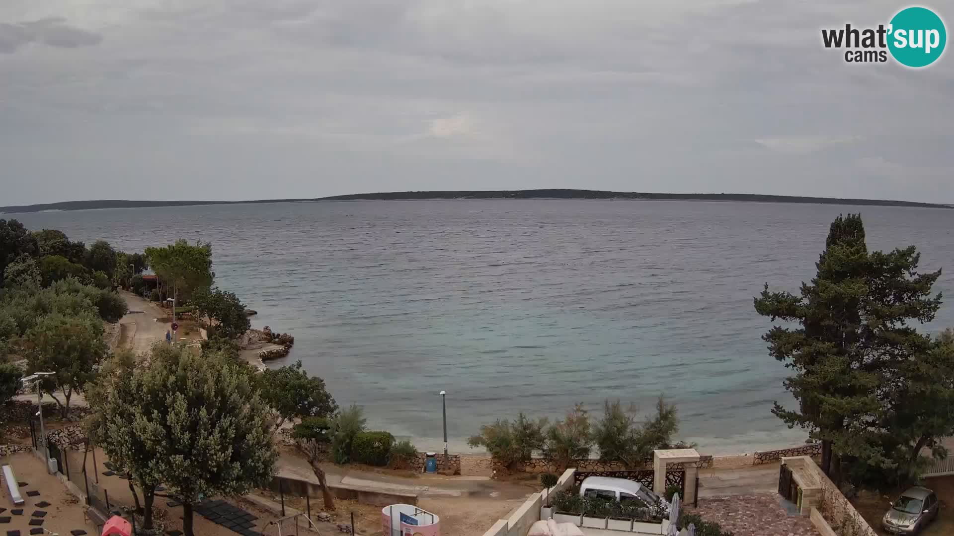 Webcam Strand Male Mandre – Liveblick von der Insel Pag