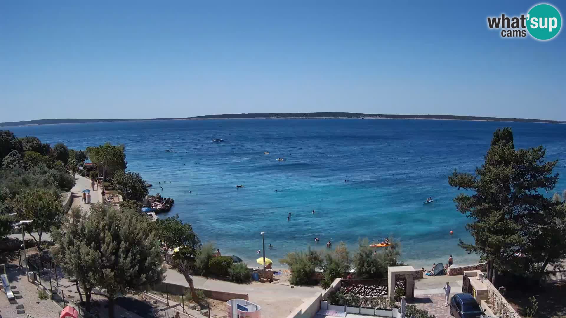 Webcam Plaža Male Mandre – Live View from Pag Island