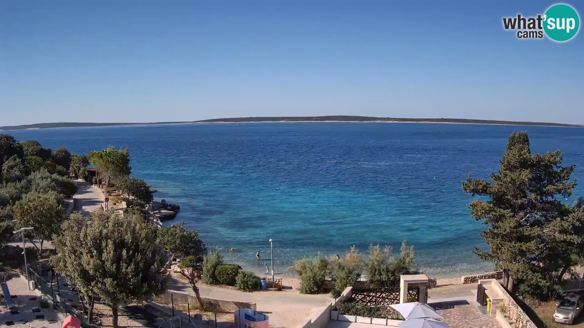 Webcam Plaža Male Mandre – Live View from Pag Island