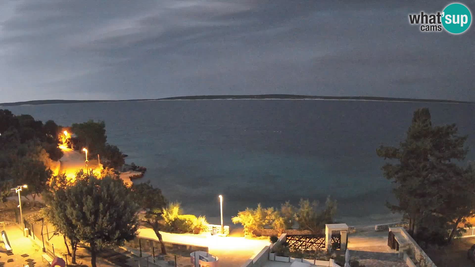 Webcam Plage Male Mandre – Vue en direct depuis l’île de Pag