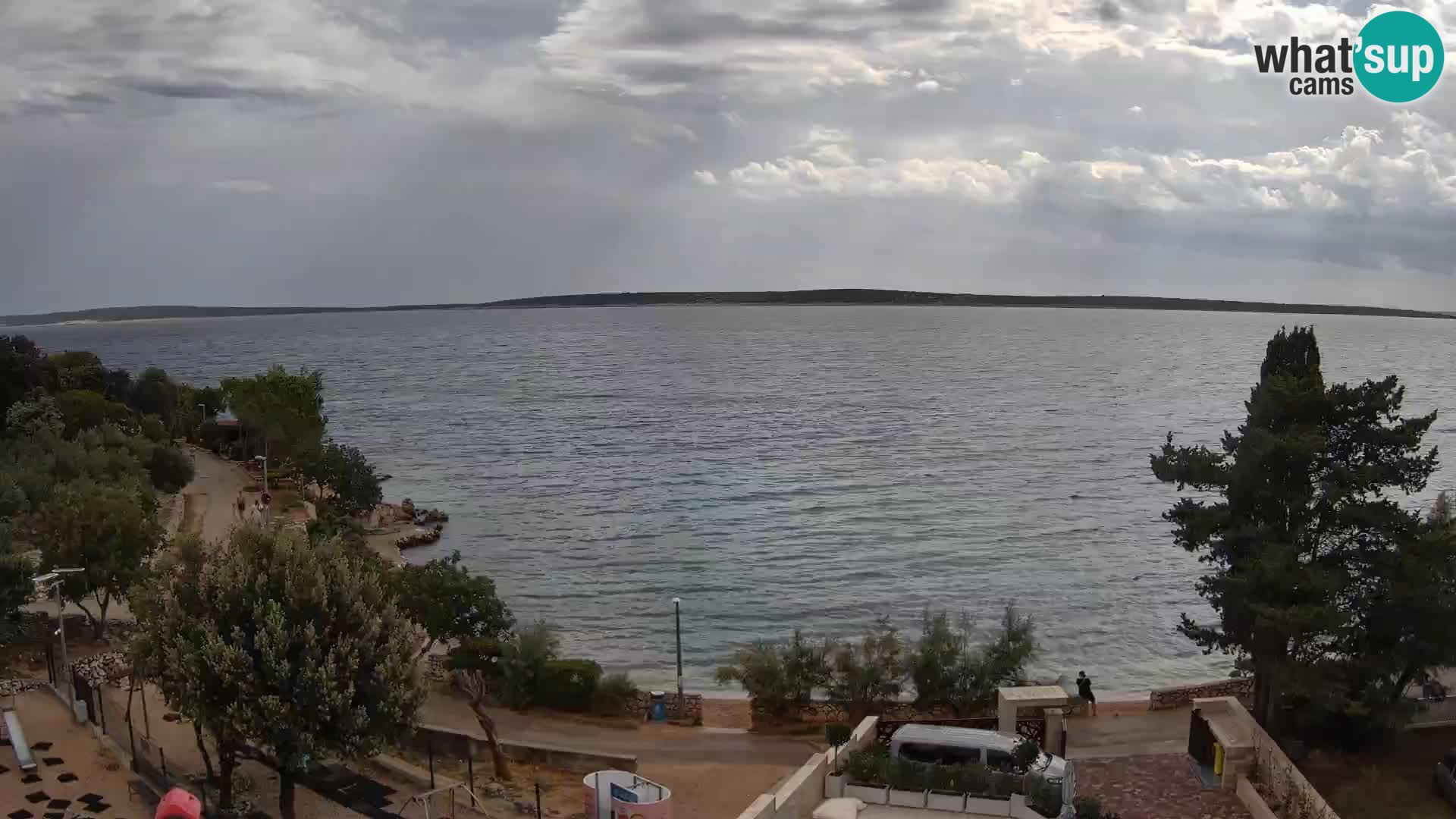 Web kamera Plaža Male Mandre – Pogled uživo s otoka Paga