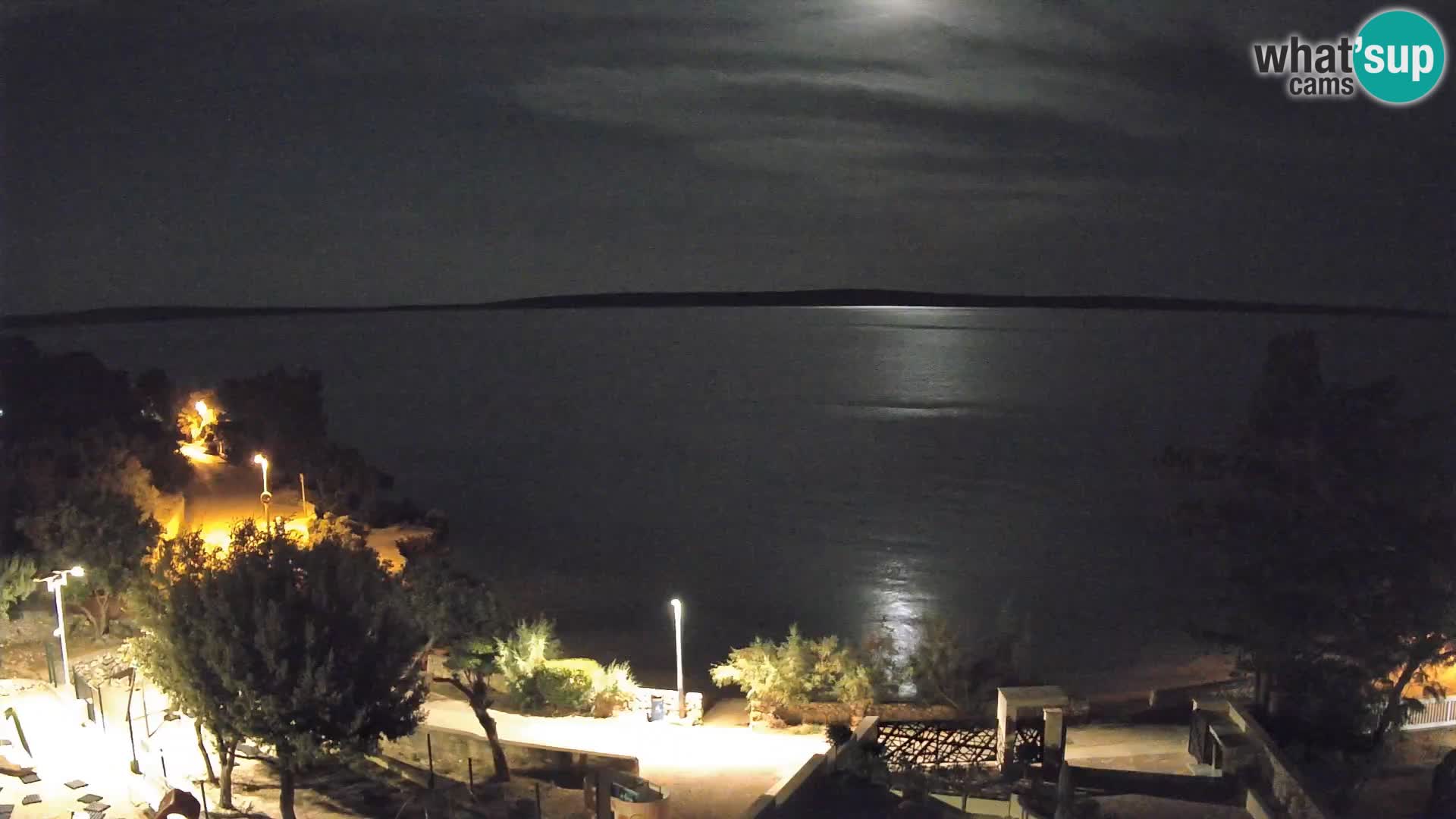 Webcam Strand Male Mandre – Liveblick von der Insel Pag