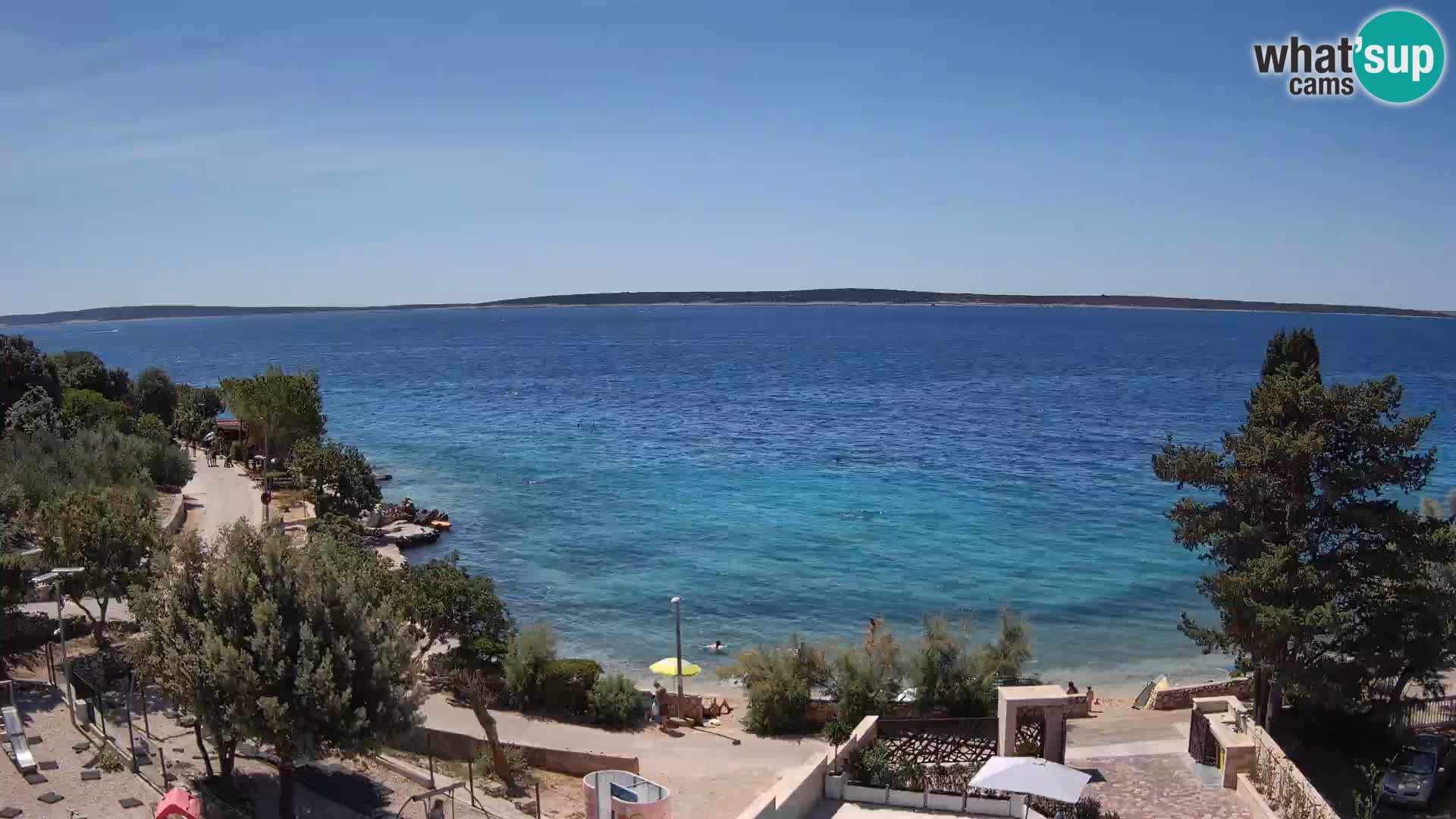 Webcam Plaža Male Mandre – Live View from Pag Island