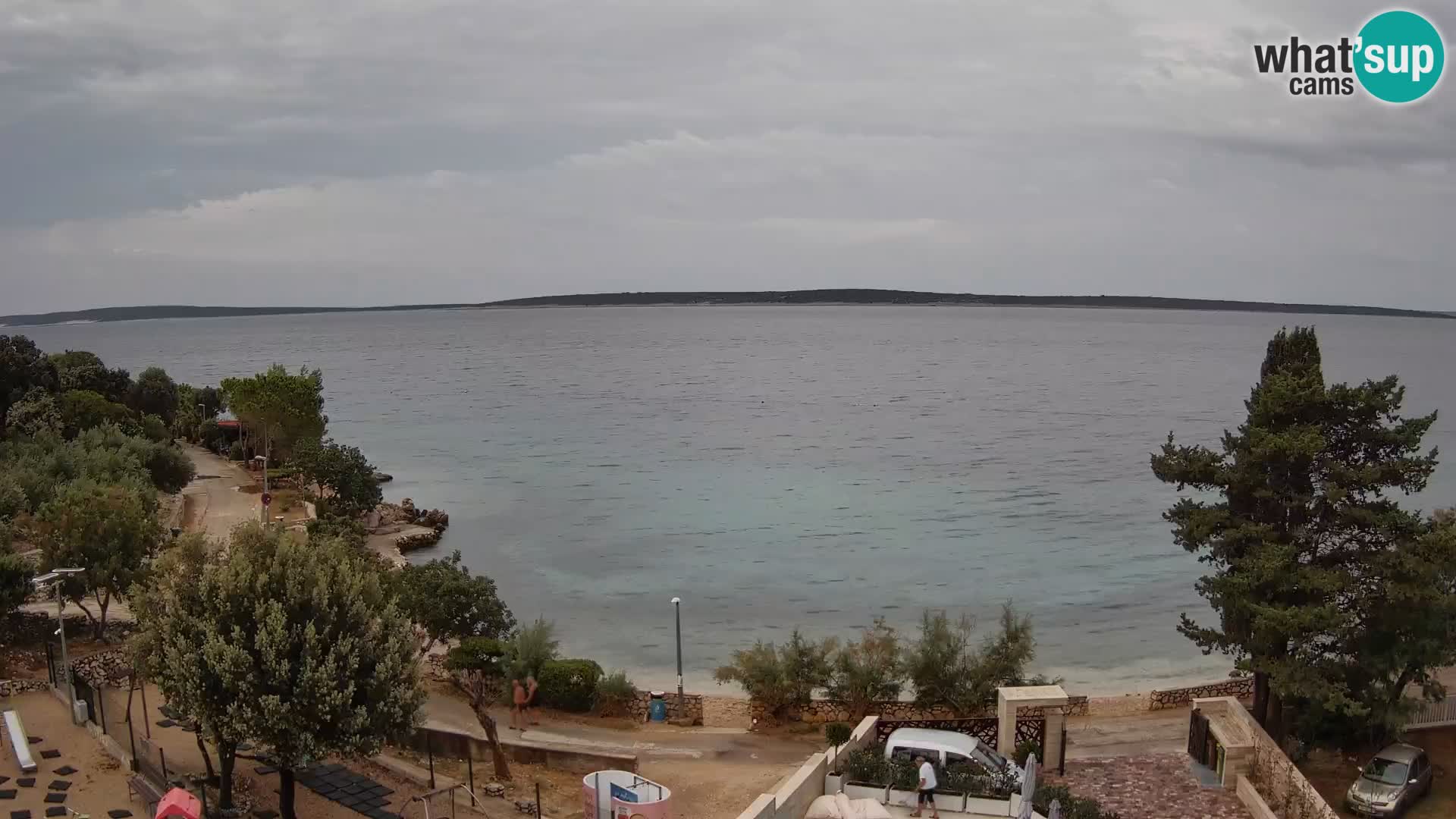 Webcam Plage Male Mandre – Vue en direct depuis l’île de Pag