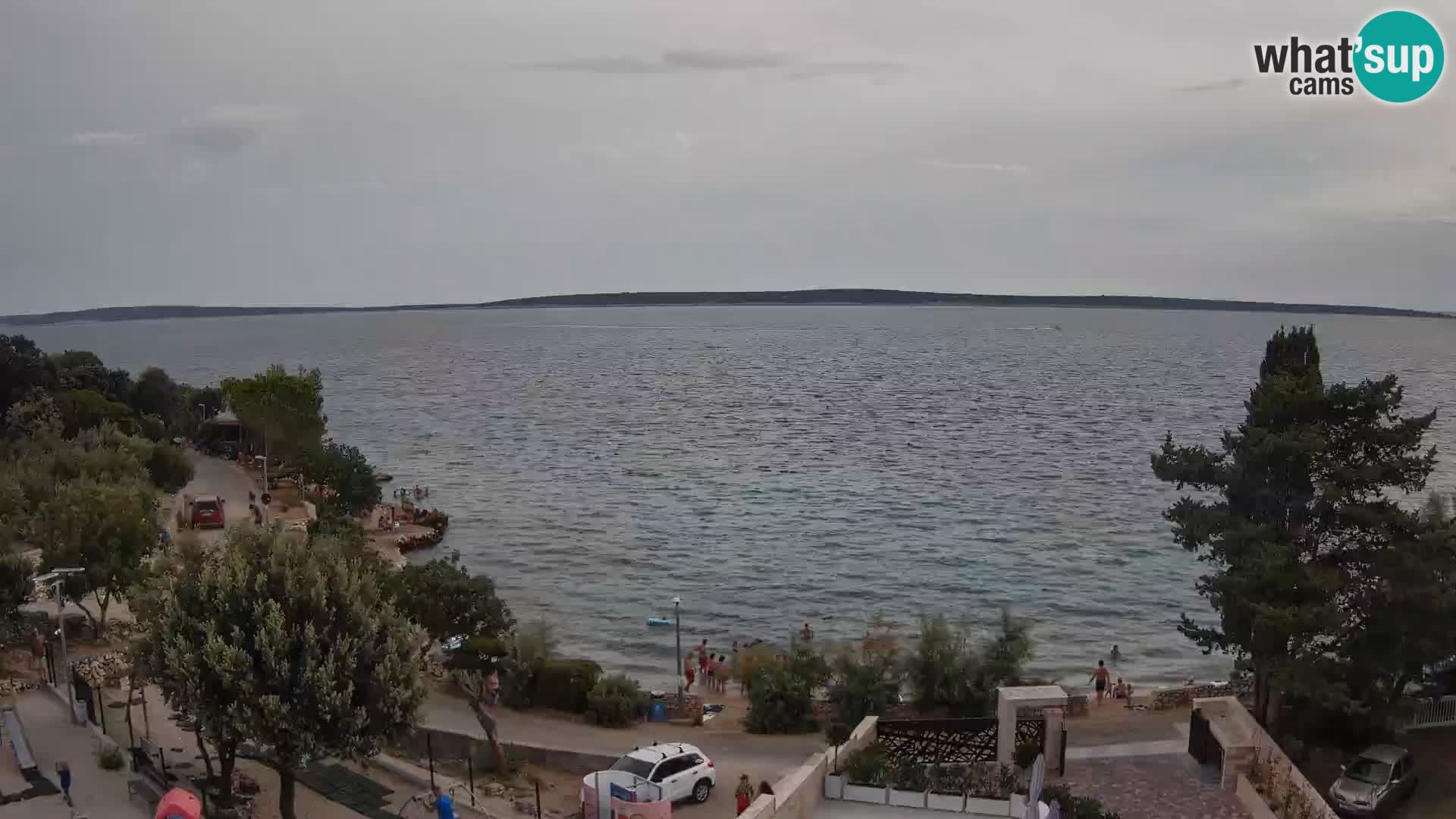 Webcam Plage Male Mandre – Vue en direct depuis l’île de Pag
