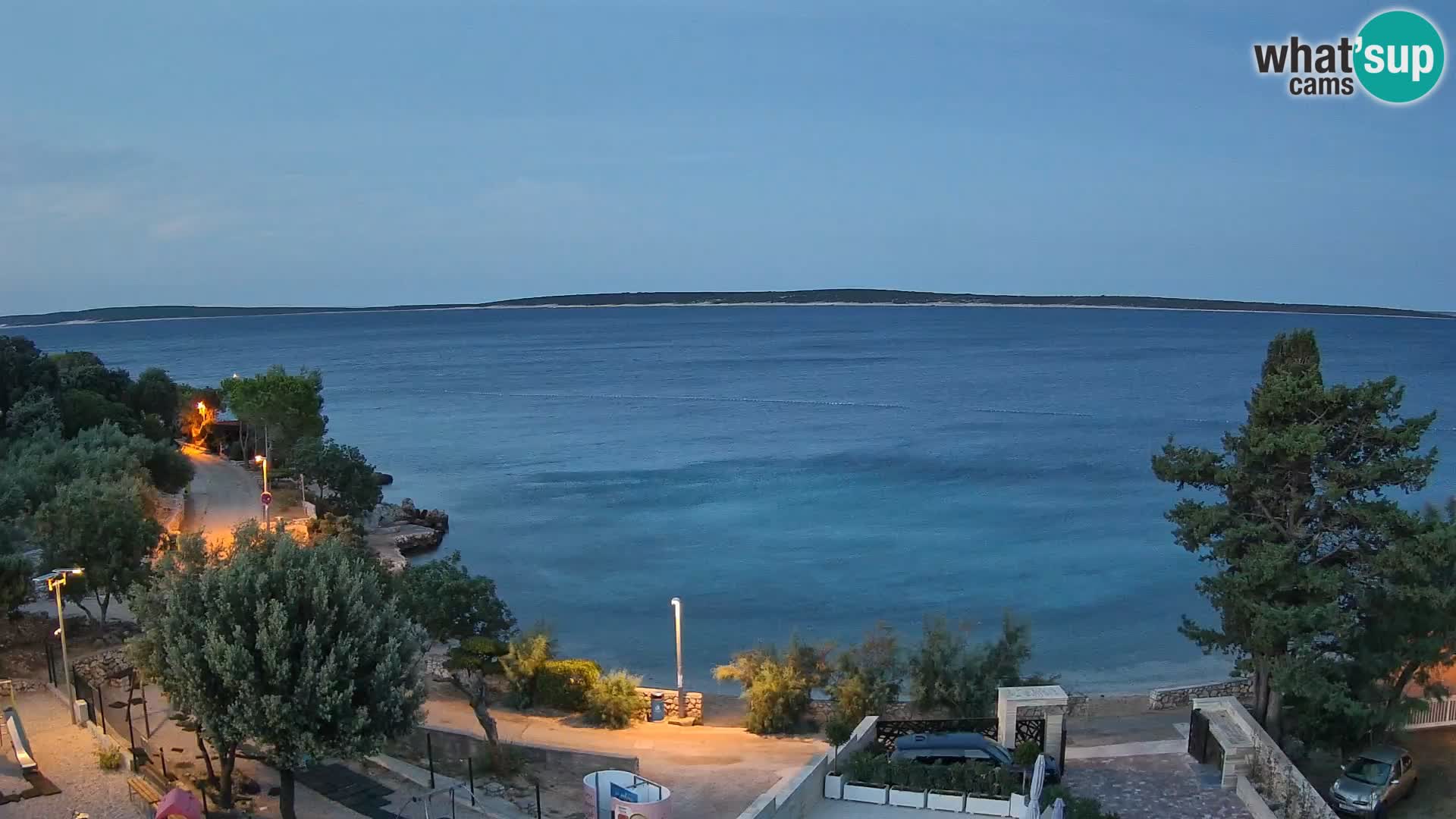 Webcam Plaža Male Mandre – Live View from Pag Island