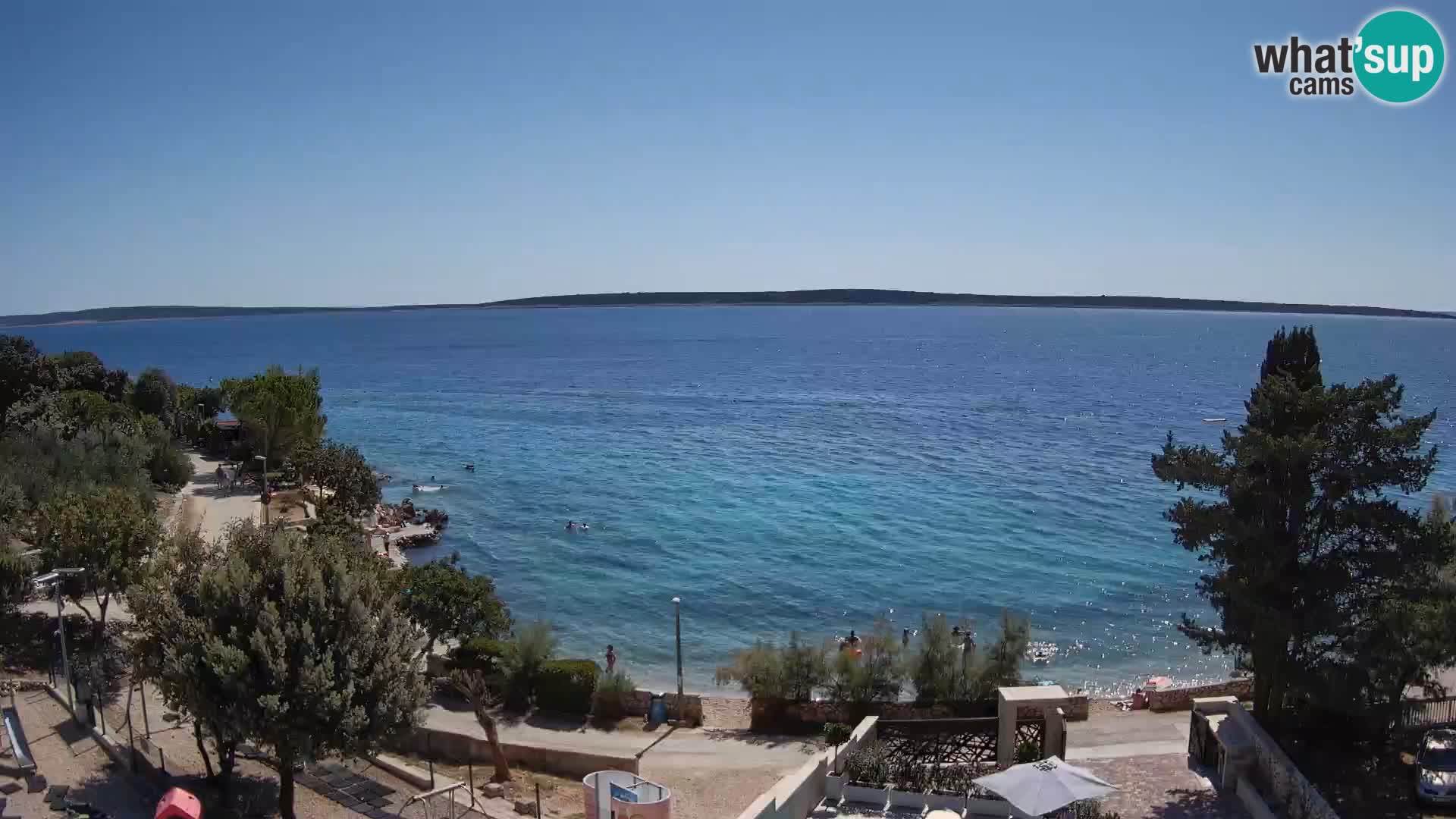 Webcam Plaža Male Mandre – Live View from Pag Island