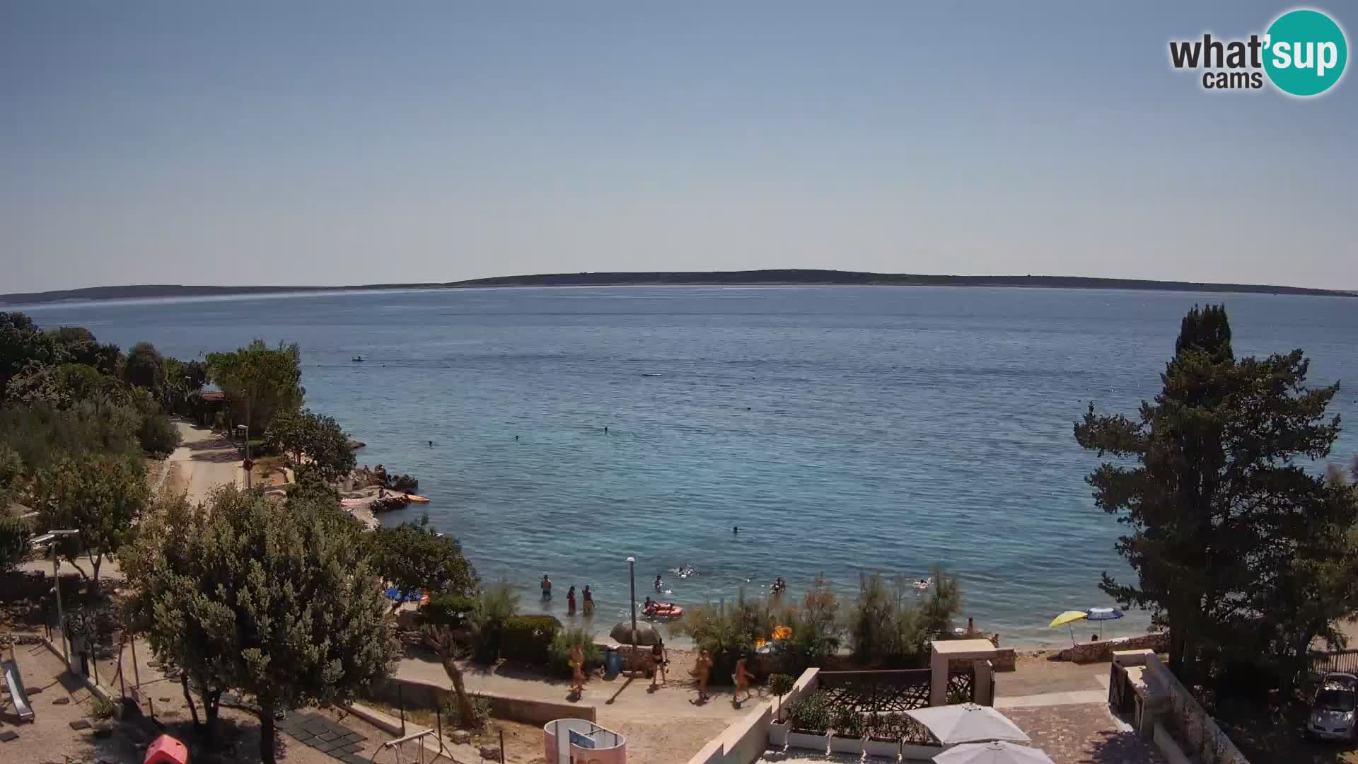Webcam Strand Male Mandre – Liveblick von der Insel Pag