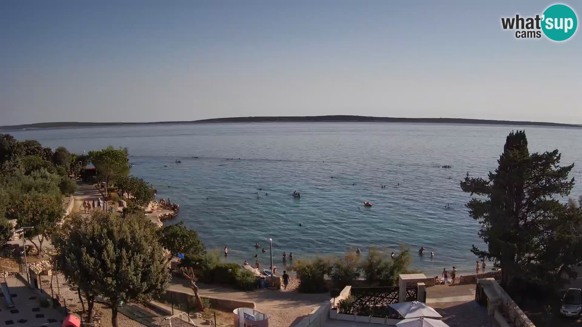 Webcam Strand Male Mandre – Liveblick von der Insel Pag