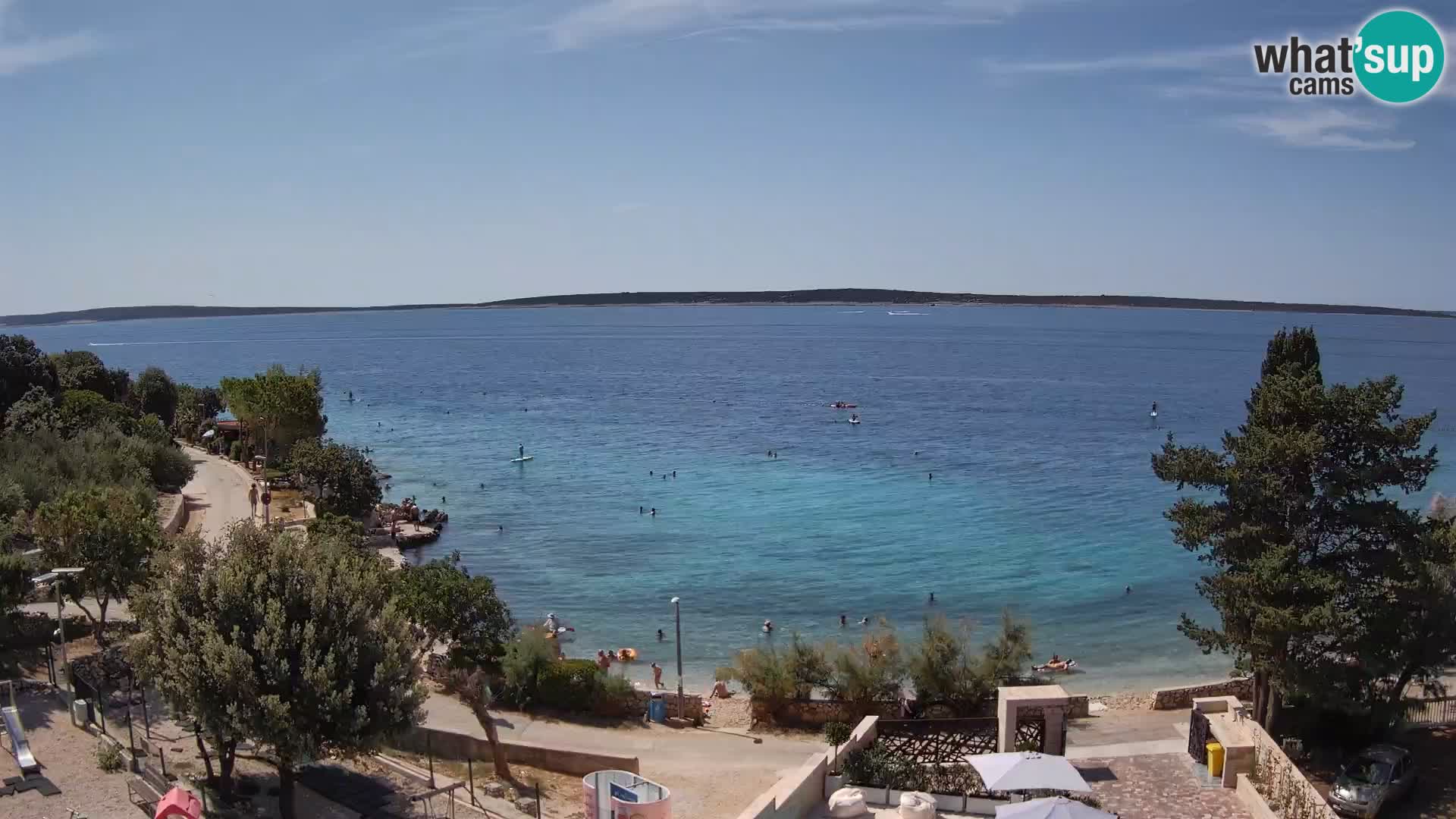 Webcam Plaža Male Mandre – Live View from Pag Island