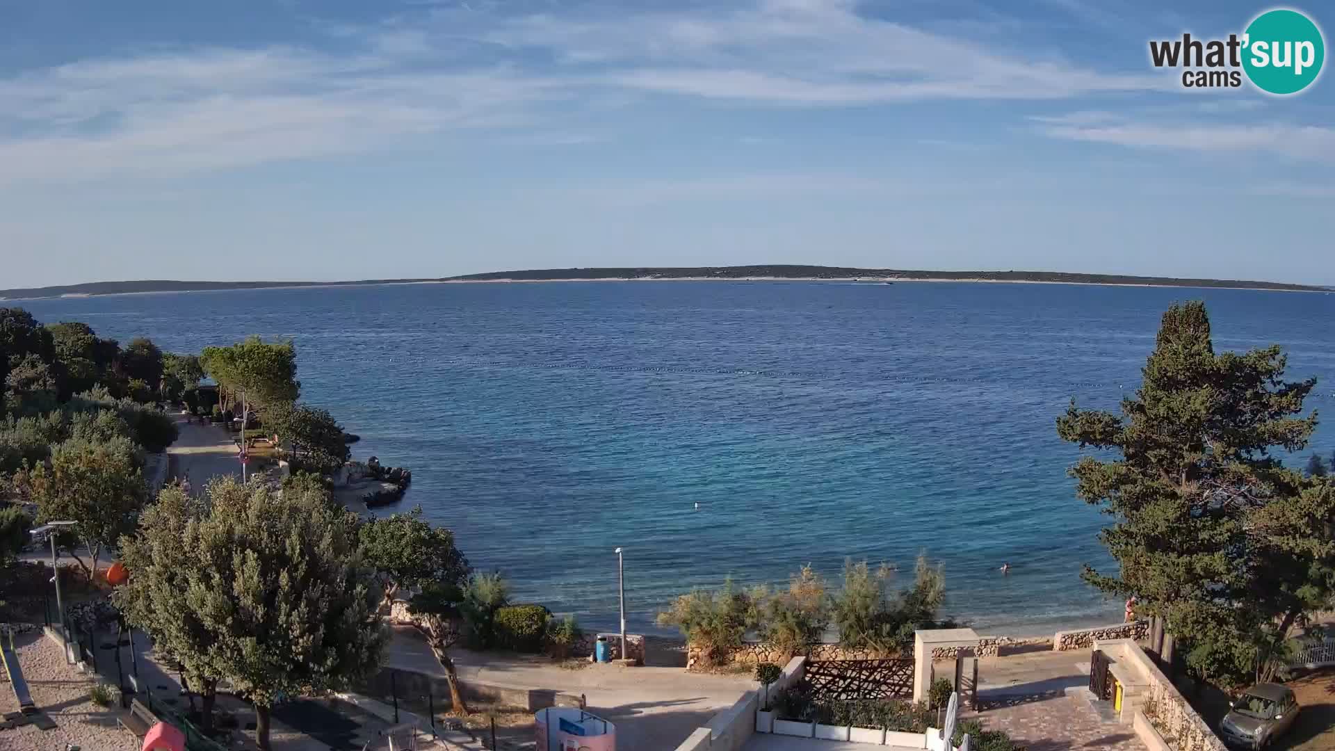 Webcam Plaža Male Mandre – Live View from Pag Island