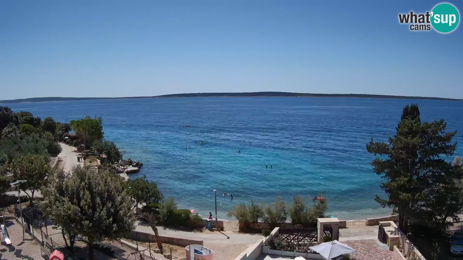 Webcam Plaža Male Mandre – Diretta dalla spiaggia sull’isola di Pag