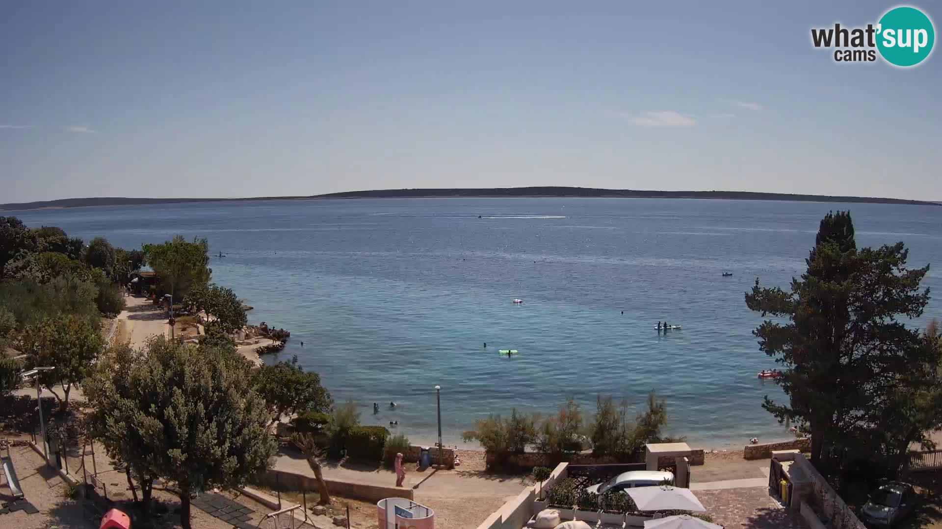 Webcam Strand Male Mandre – Liveblick von der Insel Pag