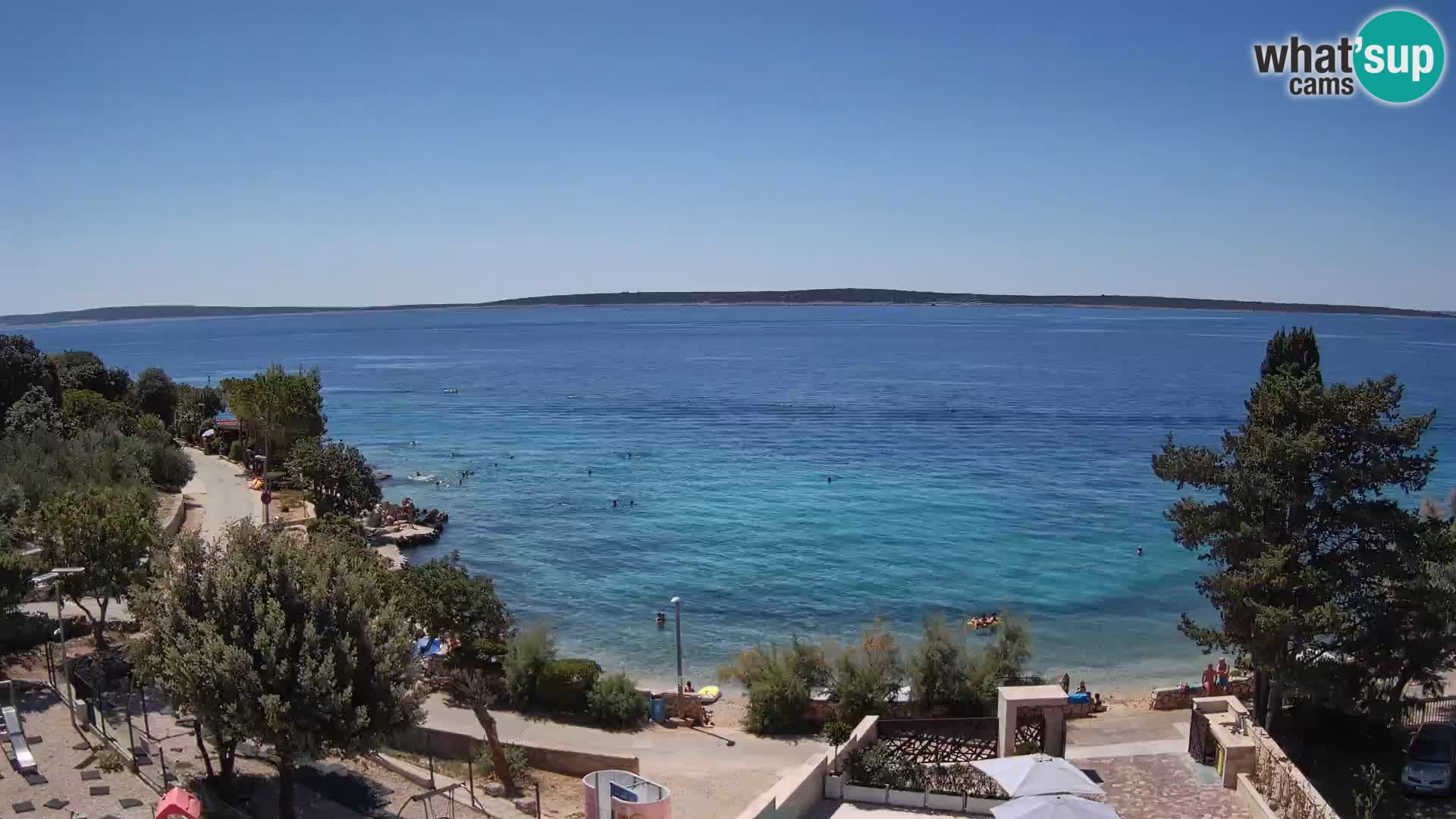 Webcam Strand Male Mandre – Liveblick von der Insel Pag