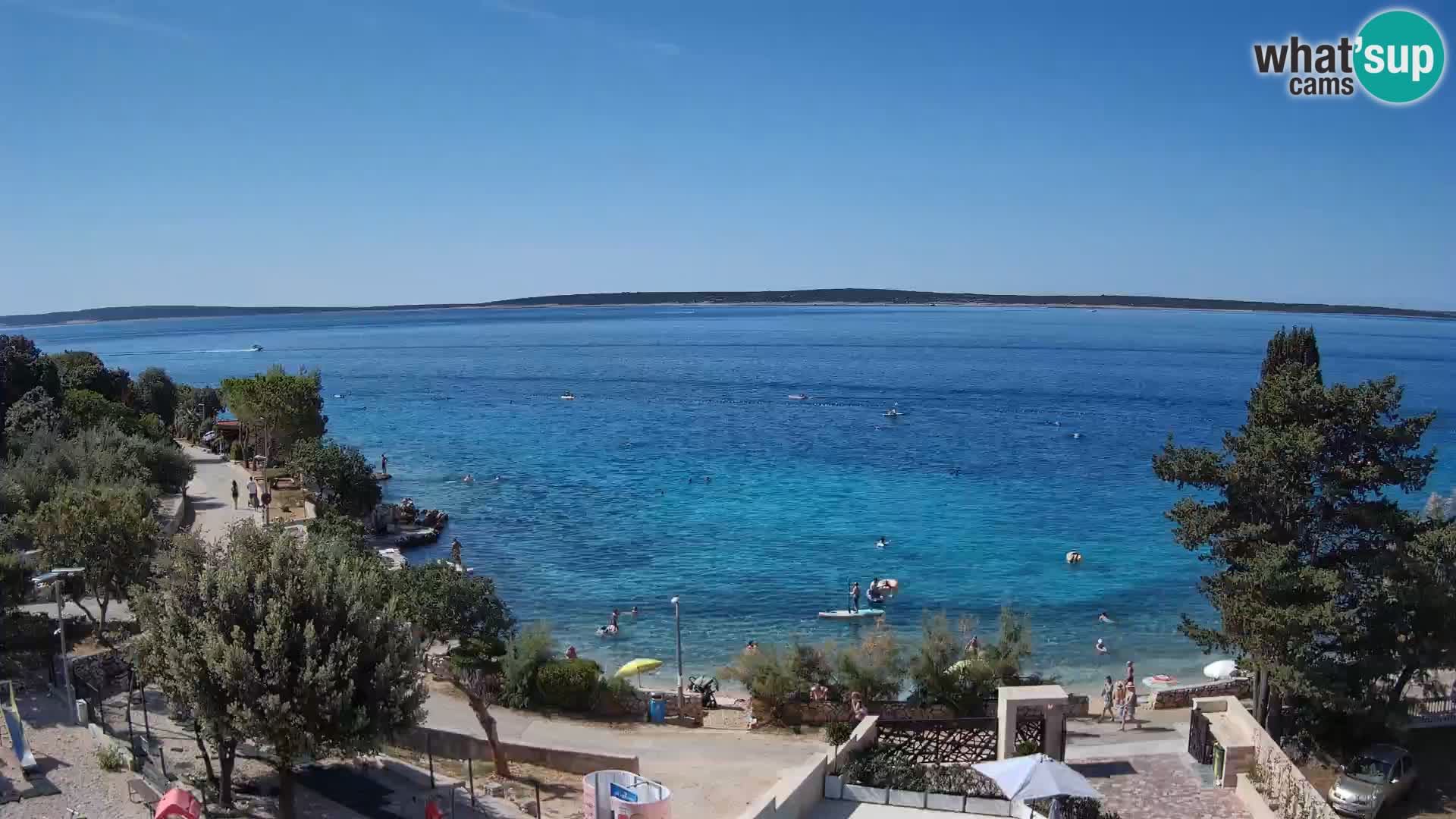 Webcam Plaža Male Mandre – Live View from Pag Island