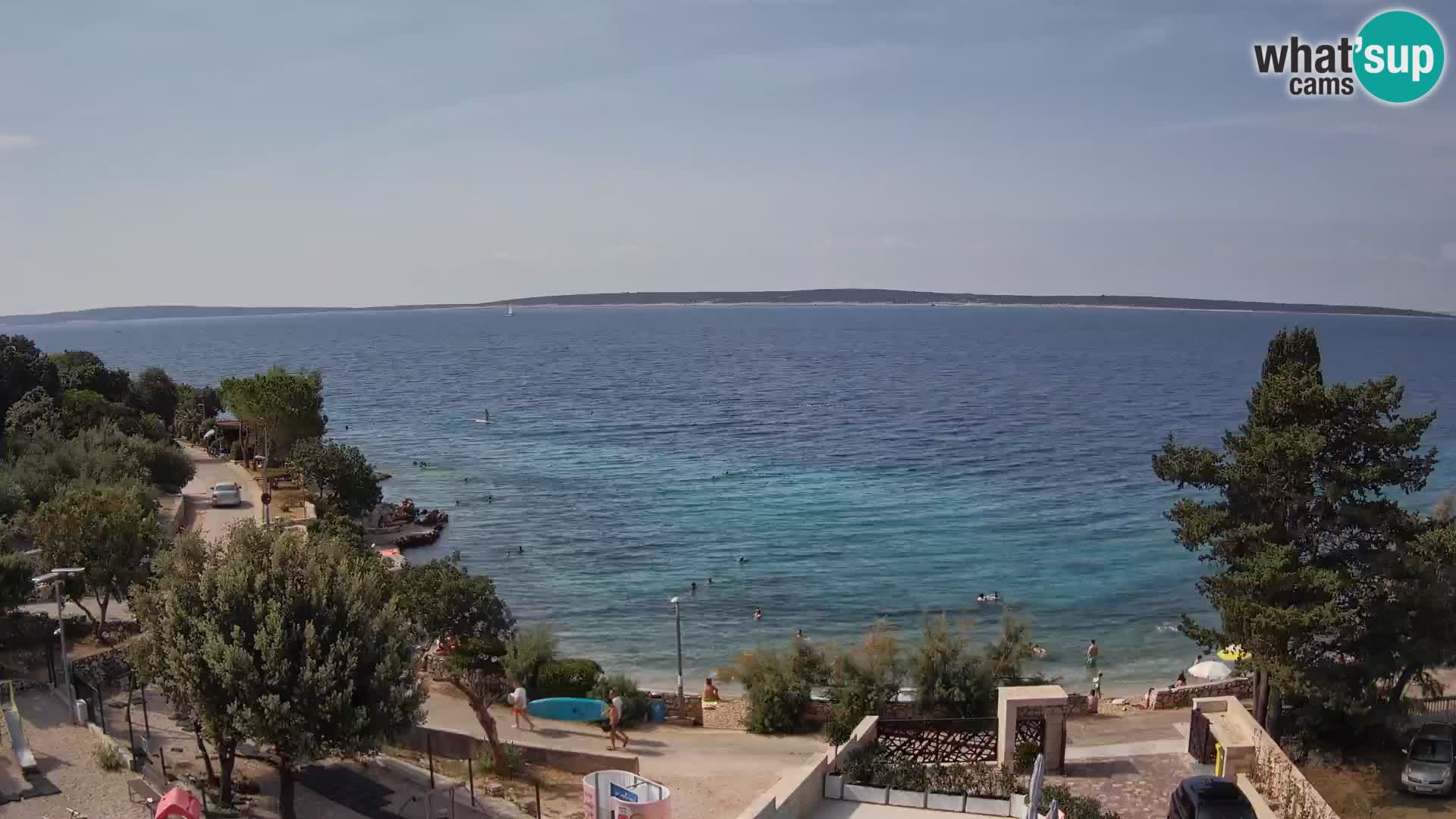 Webcam Plage Male Mandre – Vue en direct depuis l’île de Pag