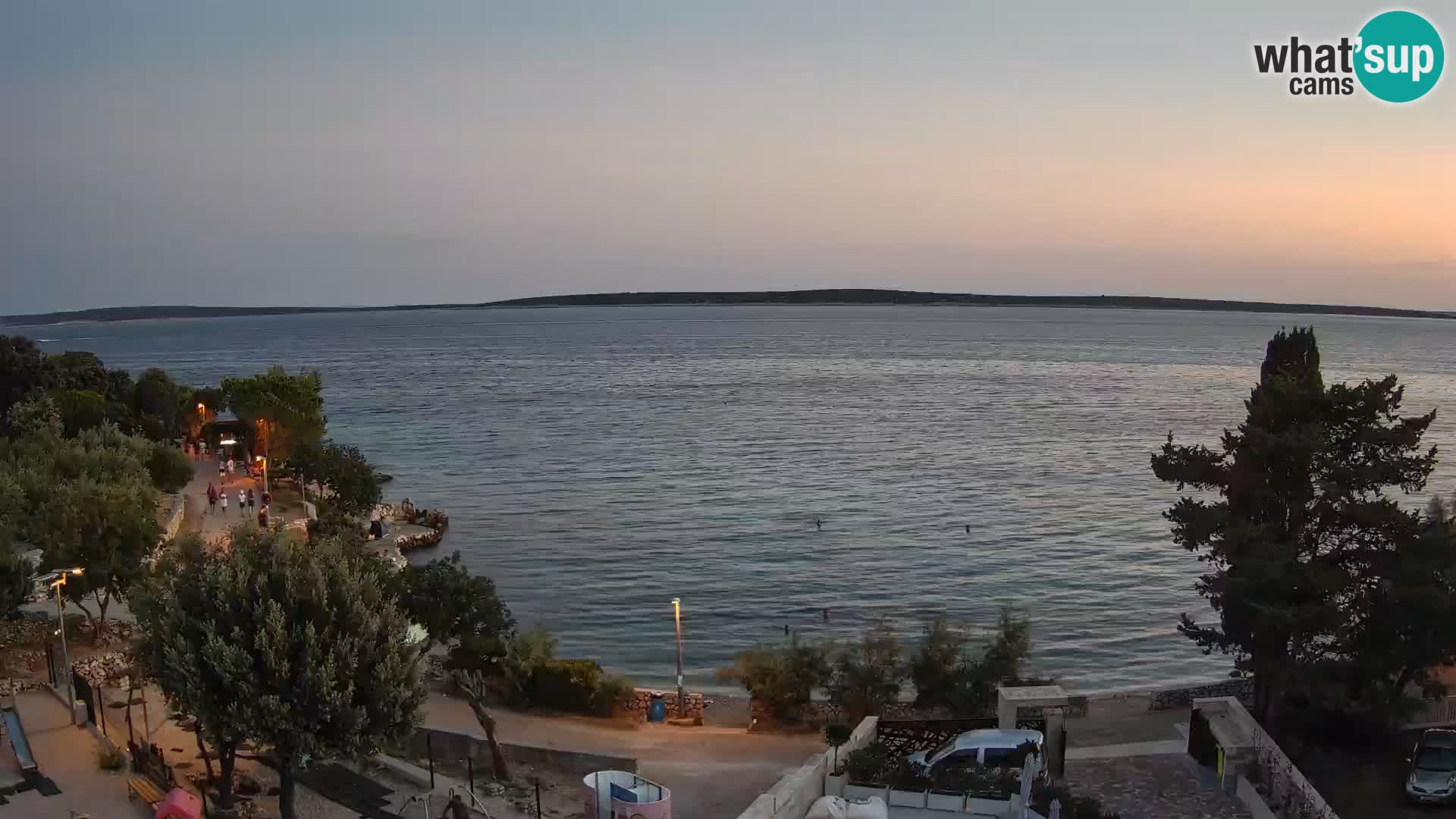 Webcam Plage Male Mandre – Vue en direct depuis l’île de Pag