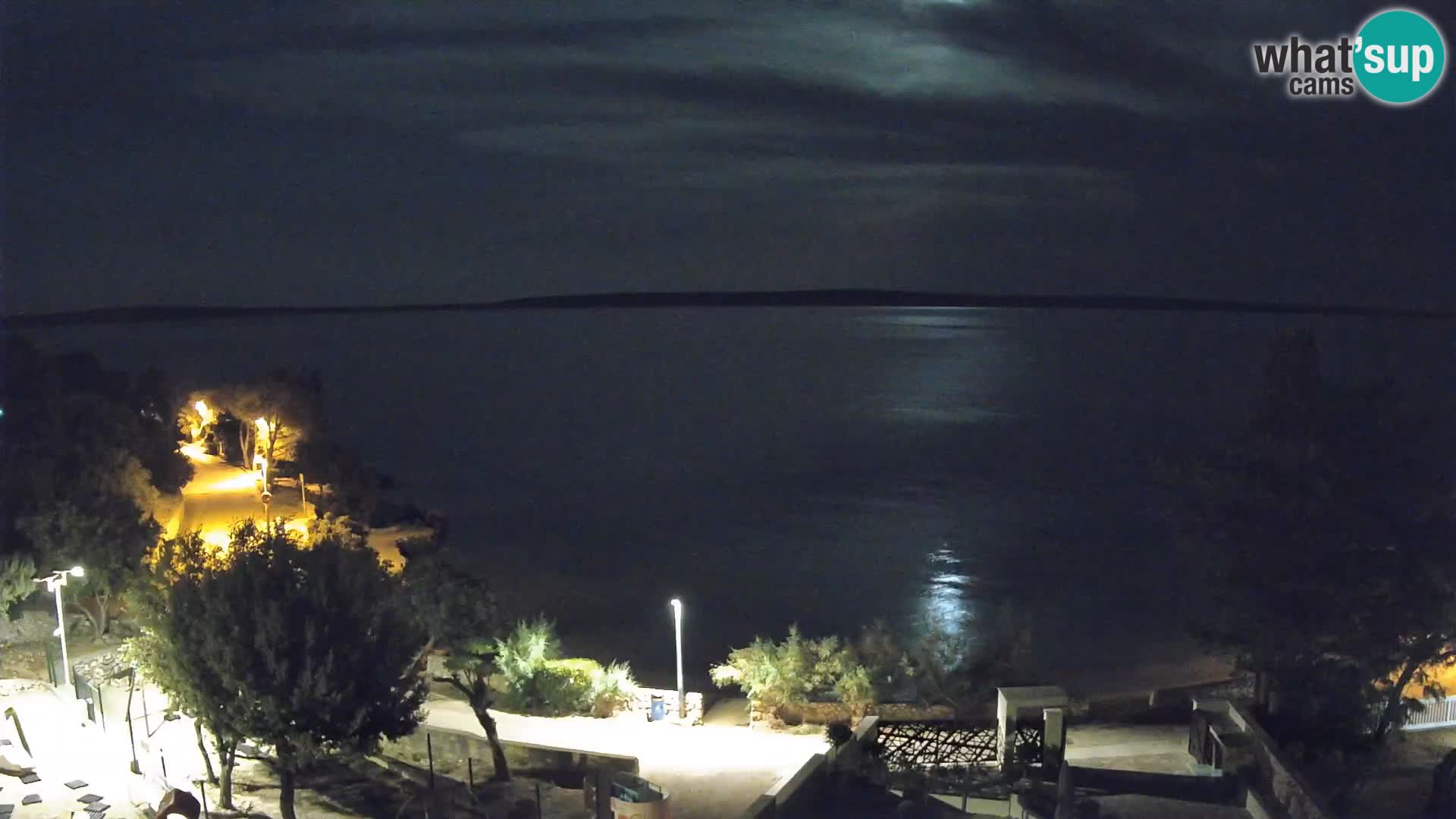 Webcam Plaža Male Mandre – Diretta dalla spiaggia sull’isola di Pag