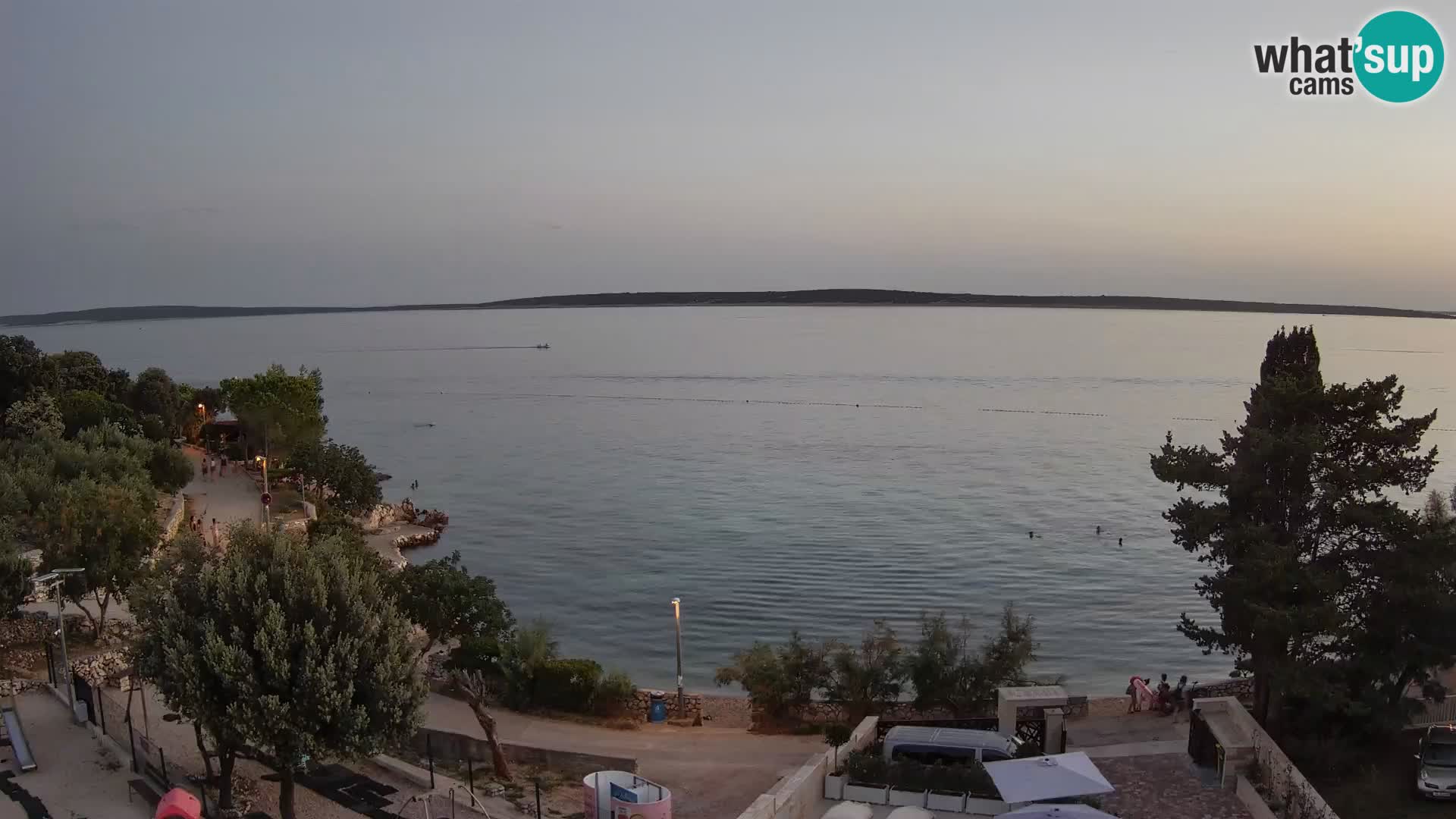 Web kamera Plaža Male Mandre – Pogled uživo s otoka Paga