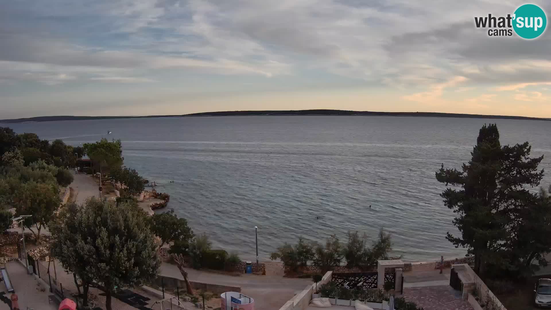 Web kamera Plaža Male Mandre – Pogled uživo s otoka Paga
