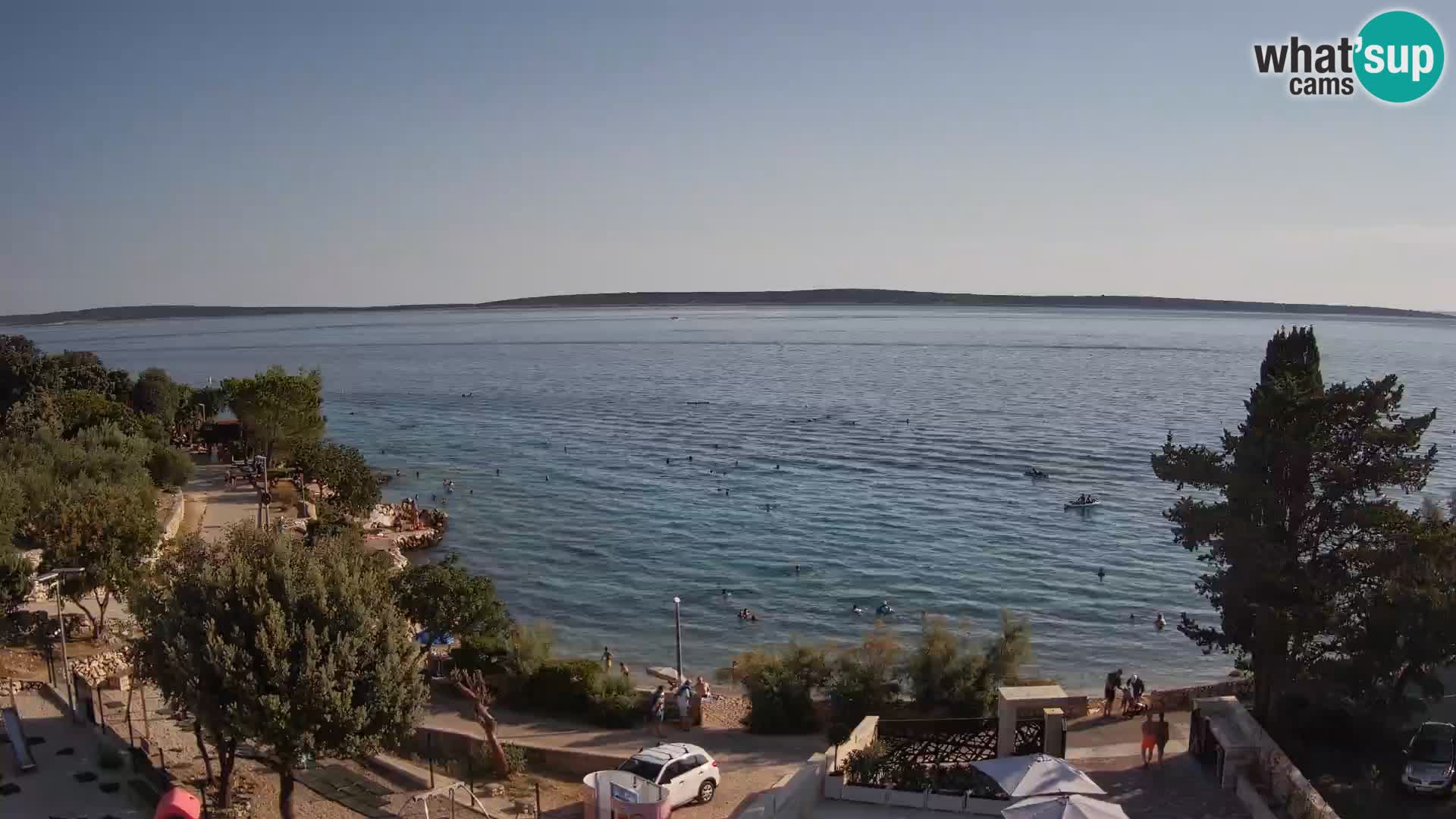 Webcam Plaža Male Mandre – Diretta dalla spiaggia sull’isola di Pag