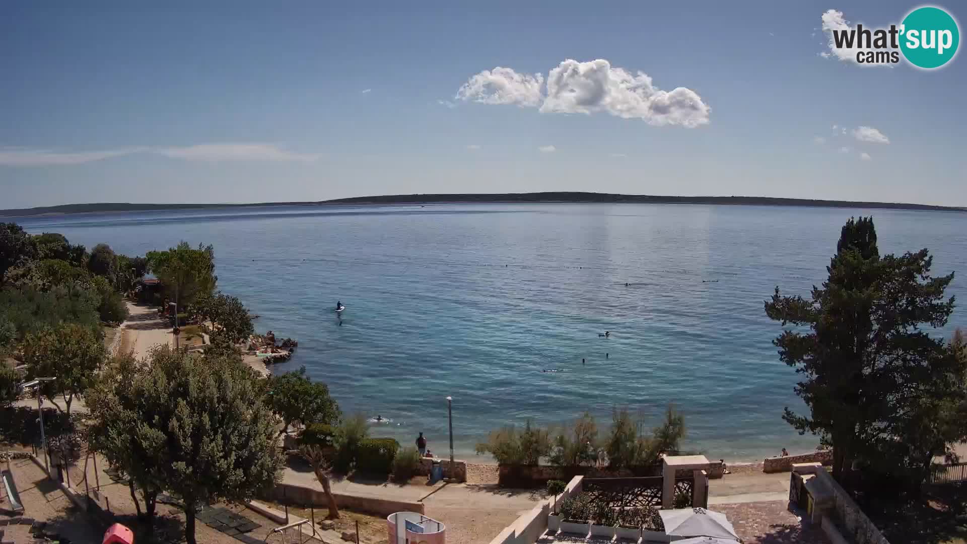 Webcam Plaža Male Mandre – Diretta dalla spiaggia sull’isola di Pag