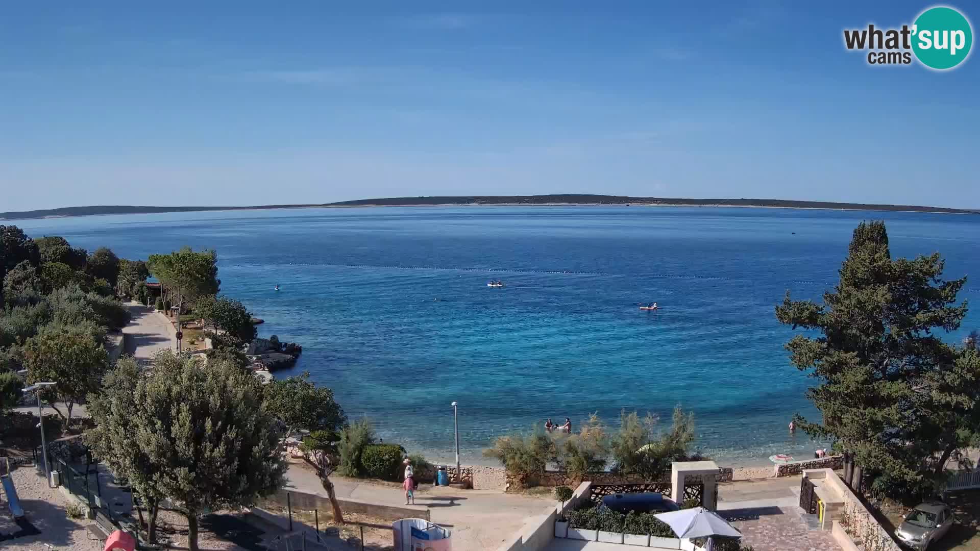 Webcam Strand Male Mandre – Liveblick von der Insel Pag