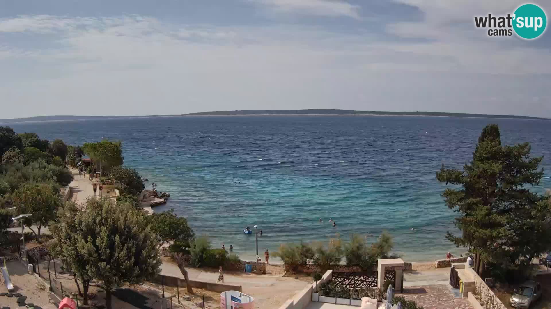 Webcam Strand Male Mandre – Liveblick von der Insel Pag