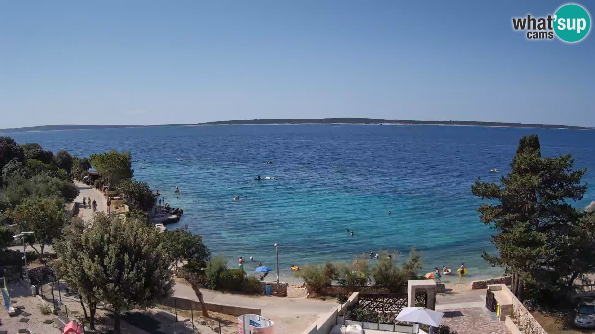 Webcam Strand Male Mandre – Liveblick von der Insel Pag