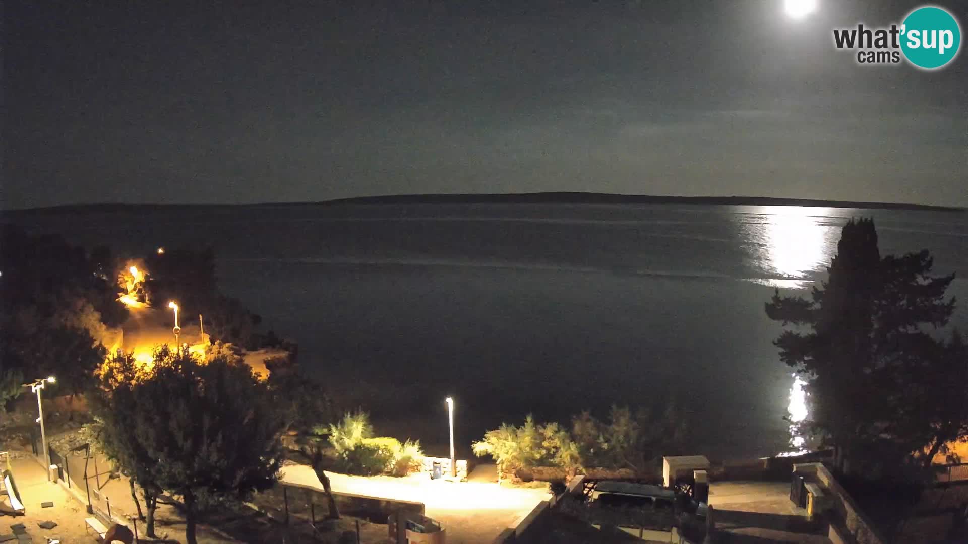 Webcam Strand Male Mandre – Liveblick von der Insel Pag