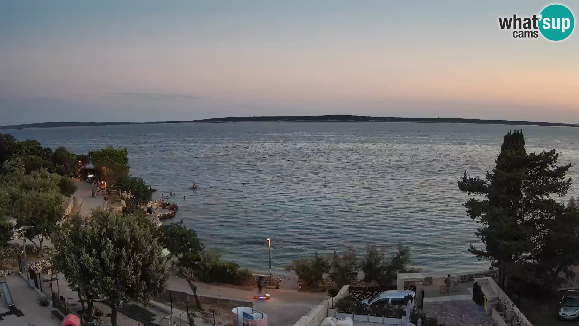 Webcam Plage Male Mandre – Vue en direct depuis l’île de Pag