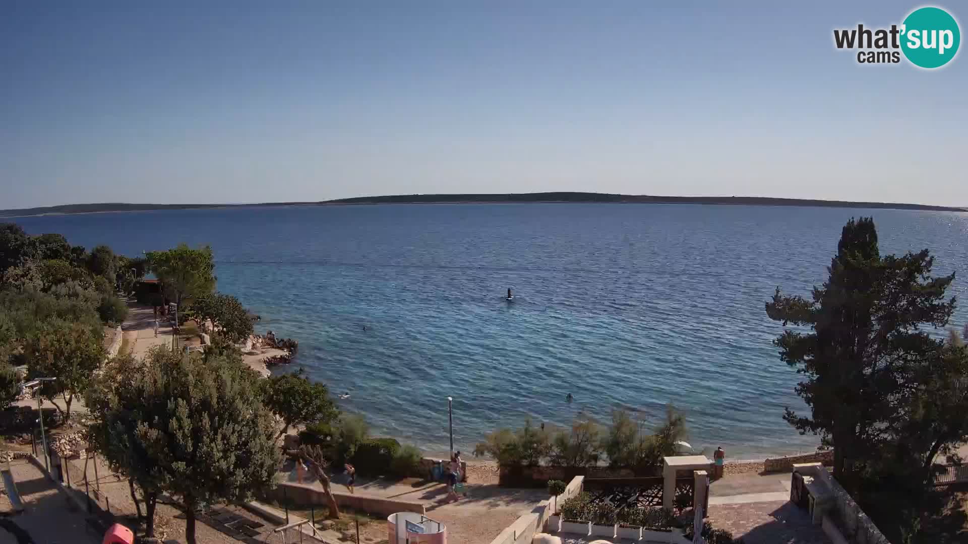 Webcam Strand Male Mandre – Liveblick von der Insel Pag