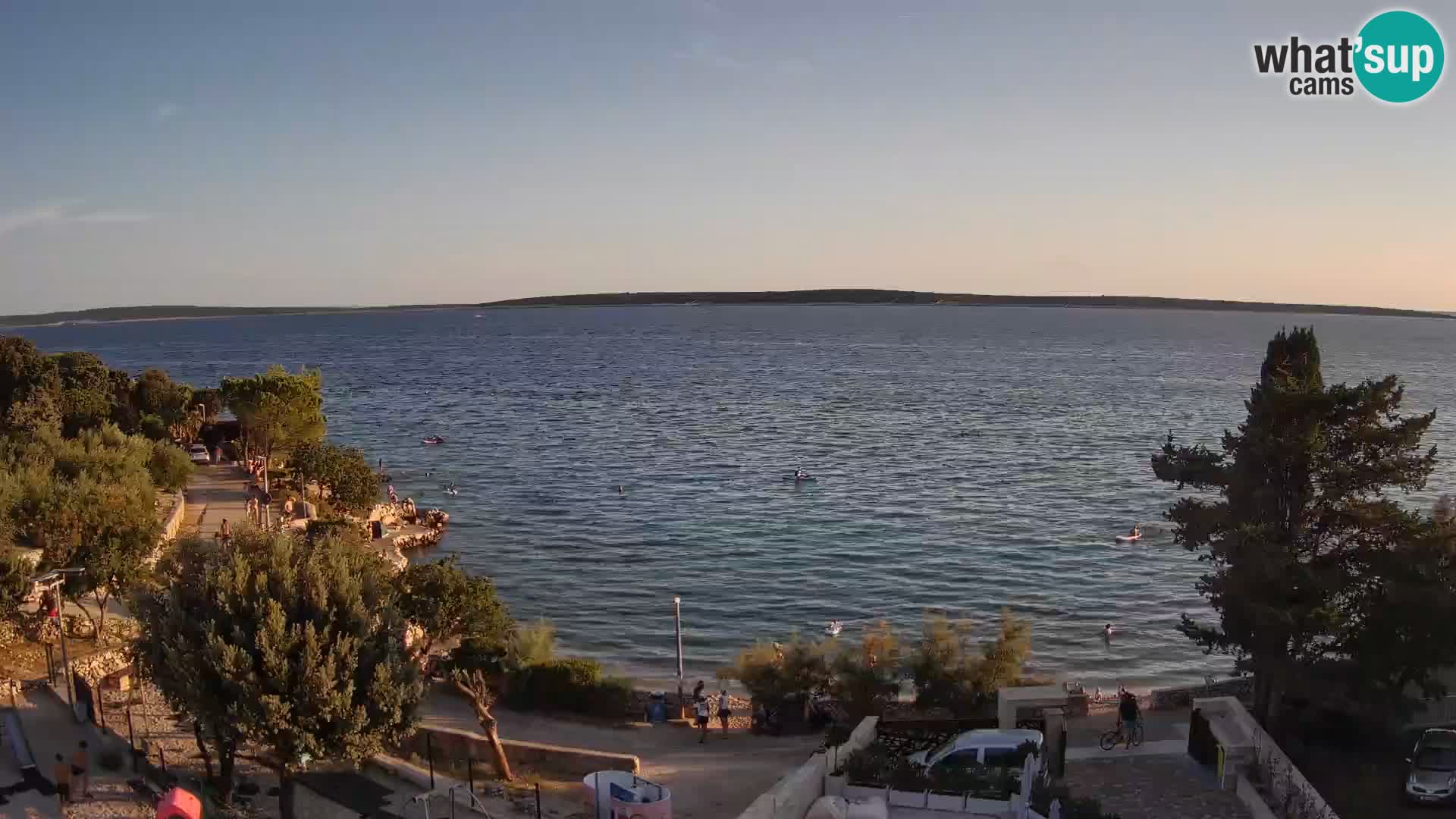 Web kamera Plaža Male Mandre – Pogled uživo s otoka Paga