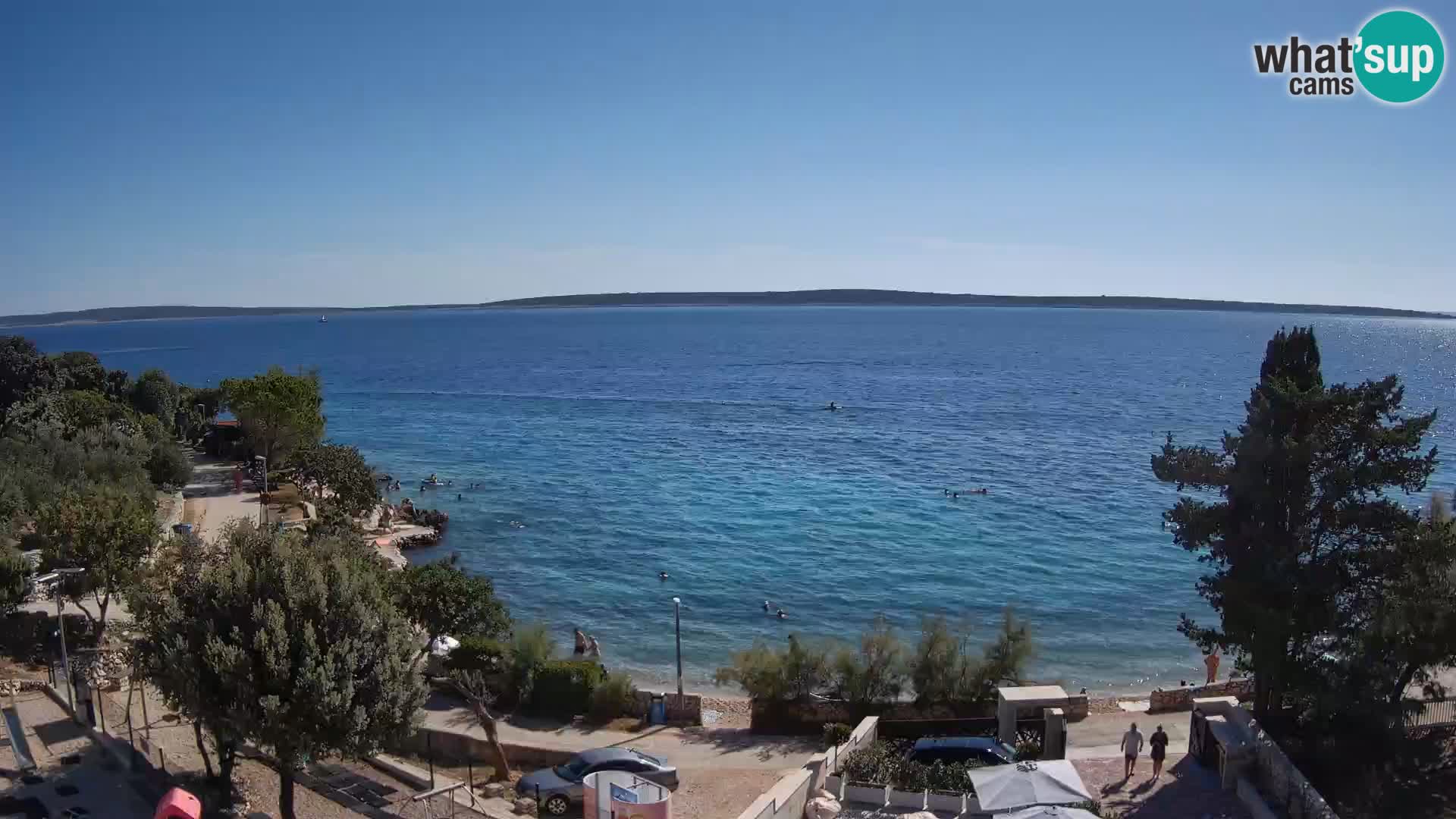 Webcam Plaža Male Mandre – Diretta dalla spiaggia sull’isola di Pag