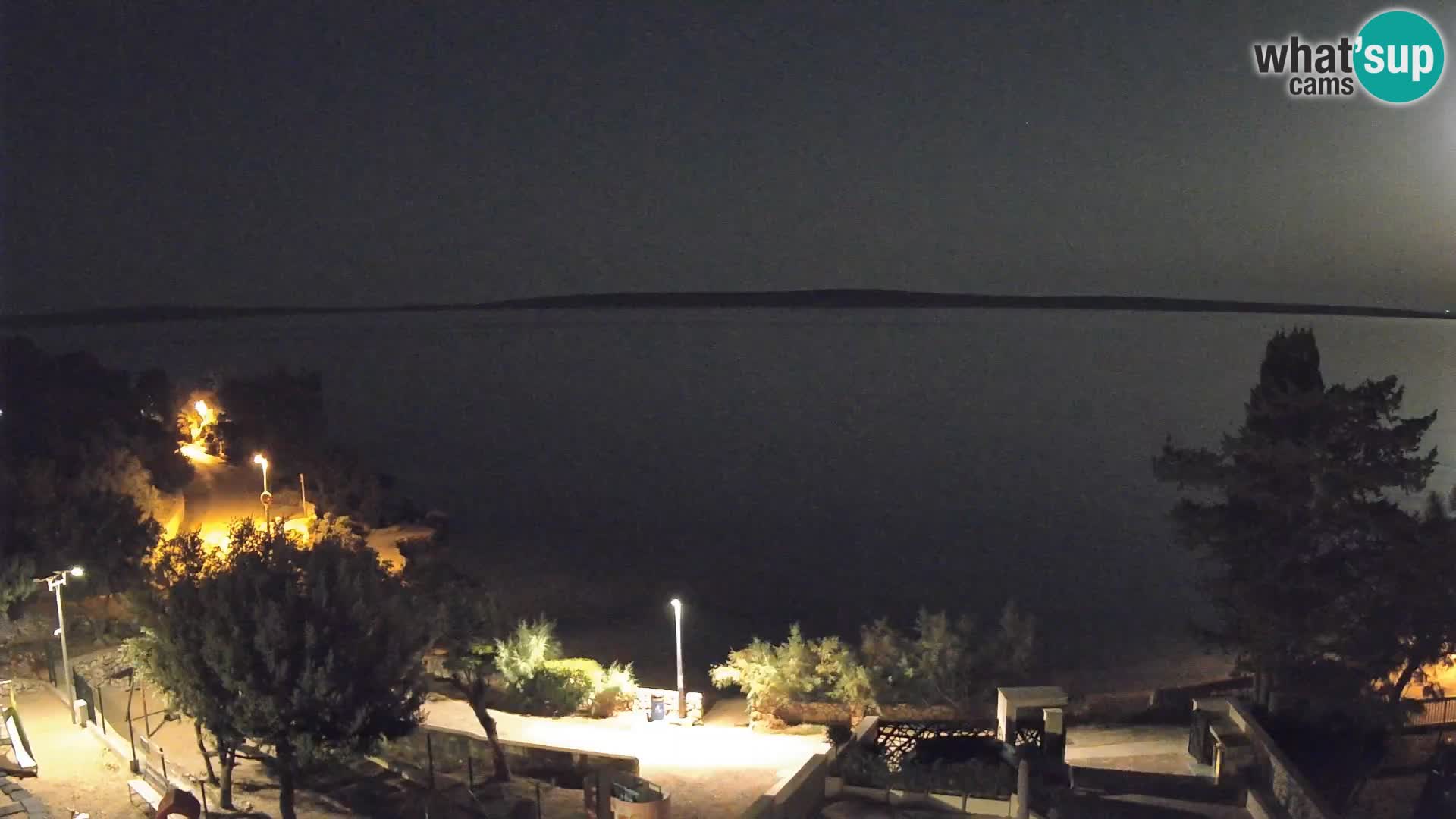 Webcam Plaža Male Mandre – Diretta dalla spiaggia sull’isola di Pag