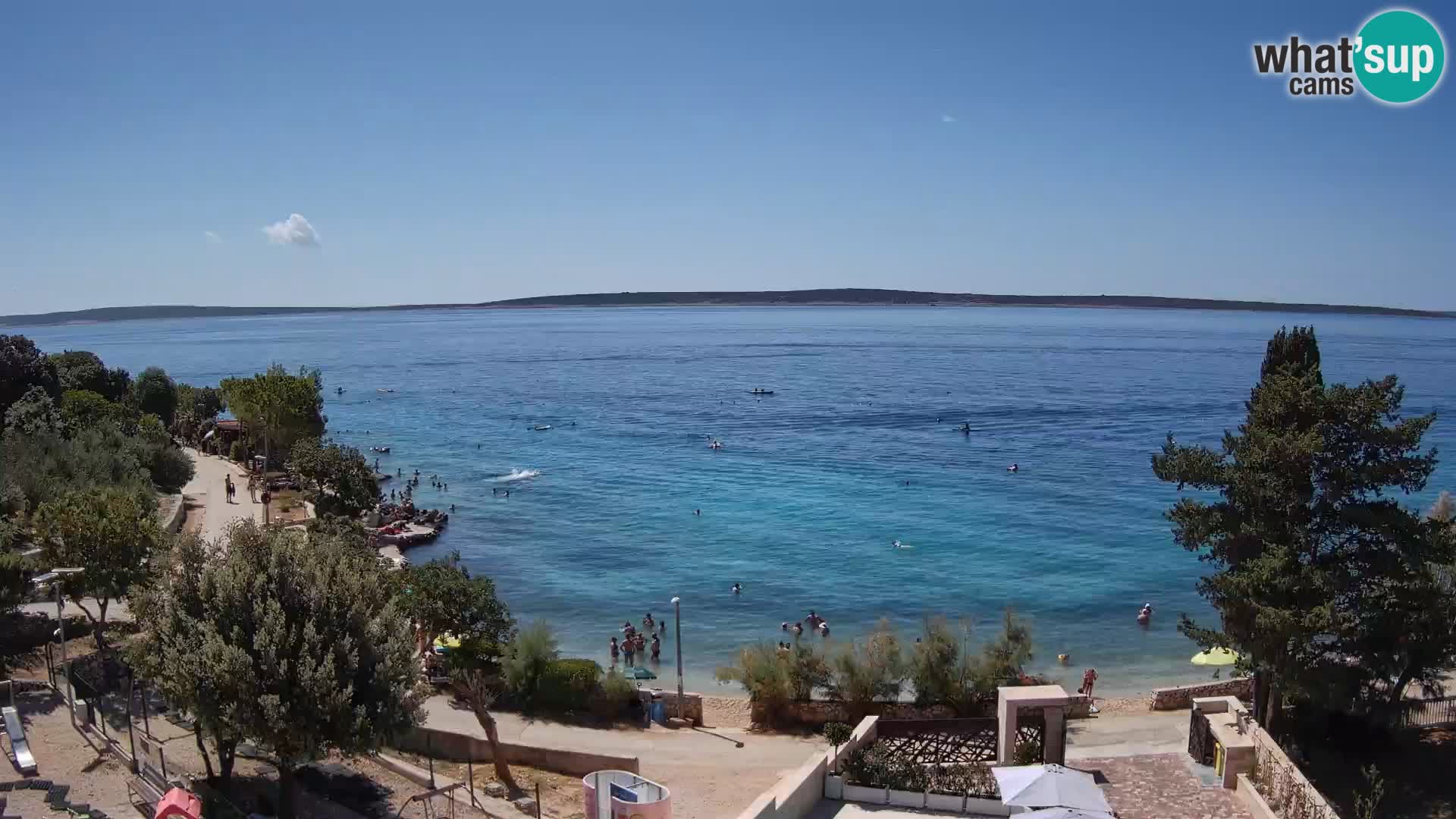 Webcam Plaža Male Mandre – Live View from Pag Island