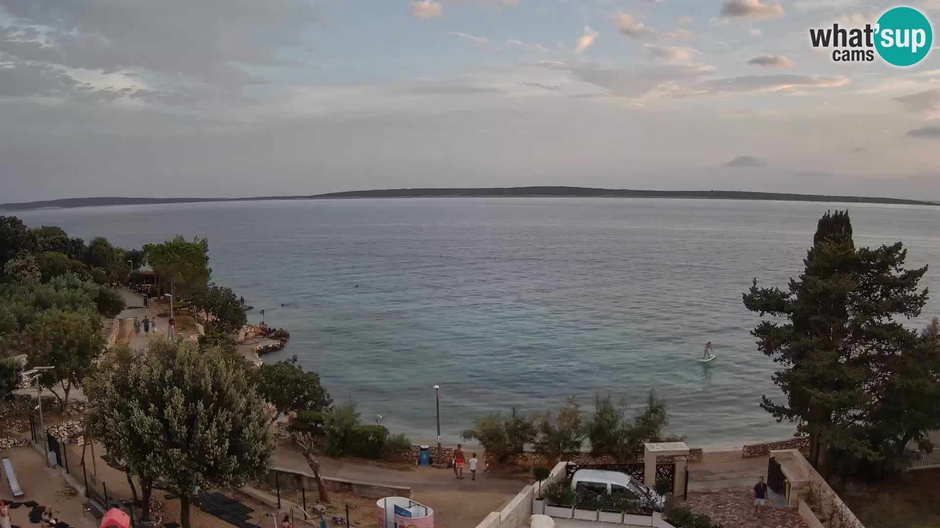 Webcam Plage Male Mandre – Vue en direct depuis l’île de Pag