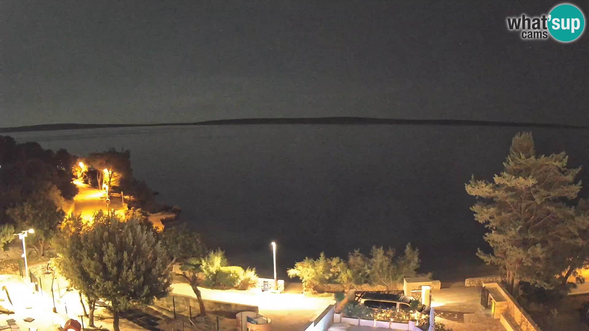 Webcam Plage Male Mandre – Vue en direct depuis l’île de Pag