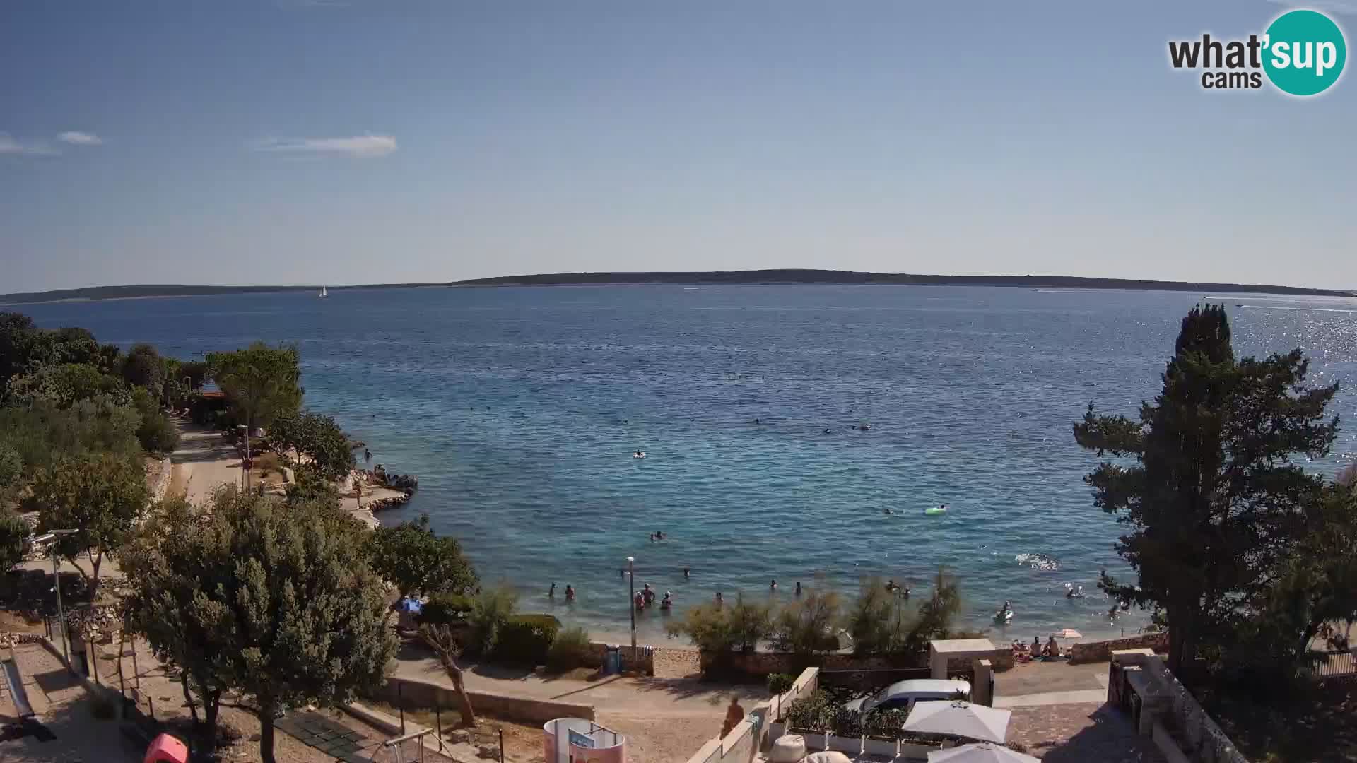 Webcam Plaža Male Mandre – Live View from Pag Island