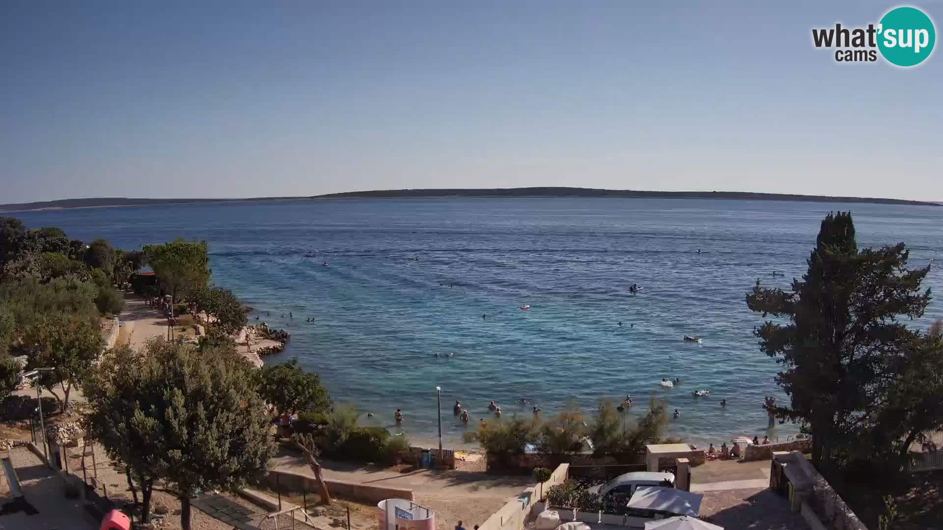 Webcam Plaža Male Mandre – Diretta dalla spiaggia sull’isola di Pag