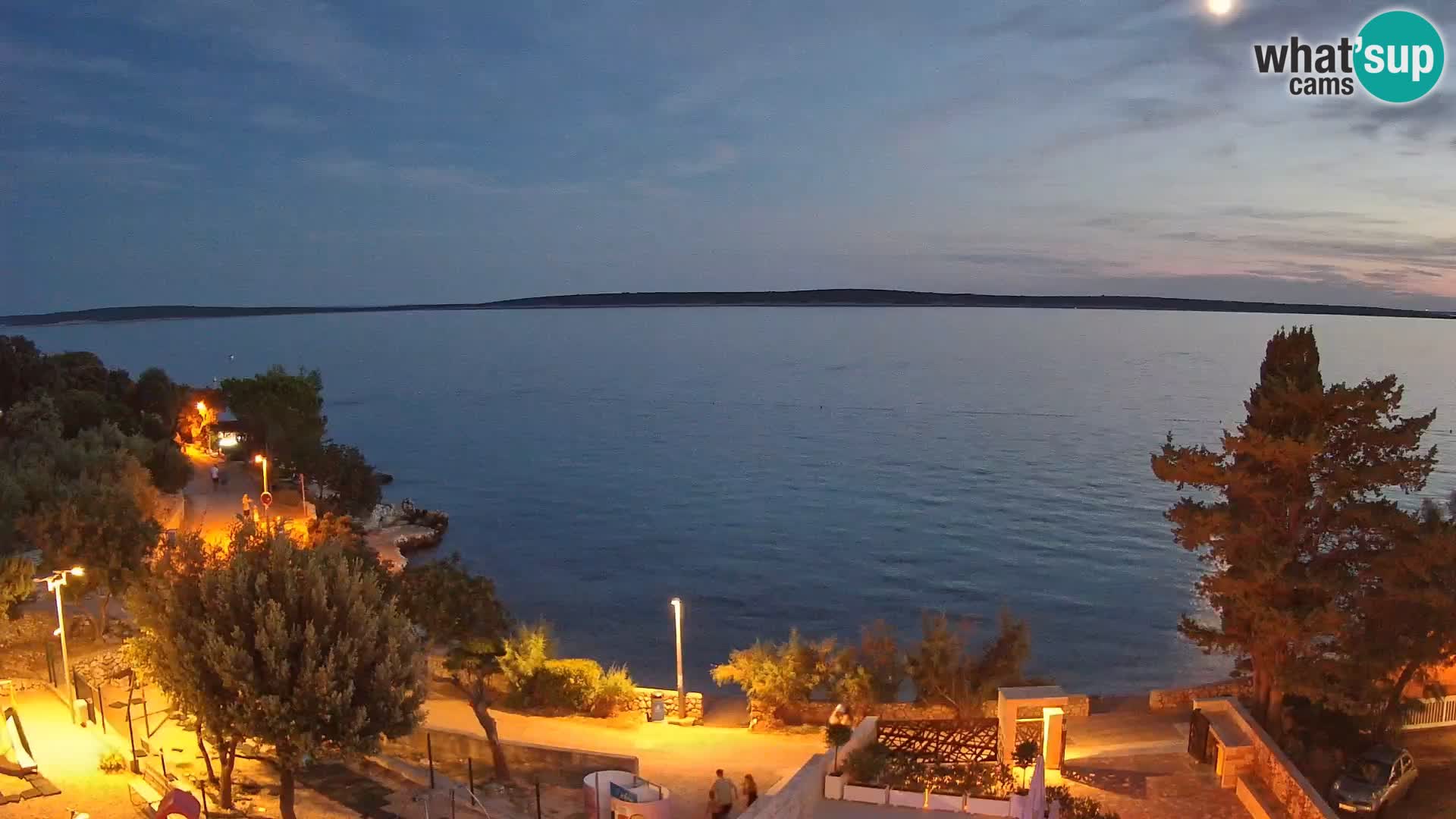Webcam Plage Male Mandre – Vue en direct depuis l’île de Pag