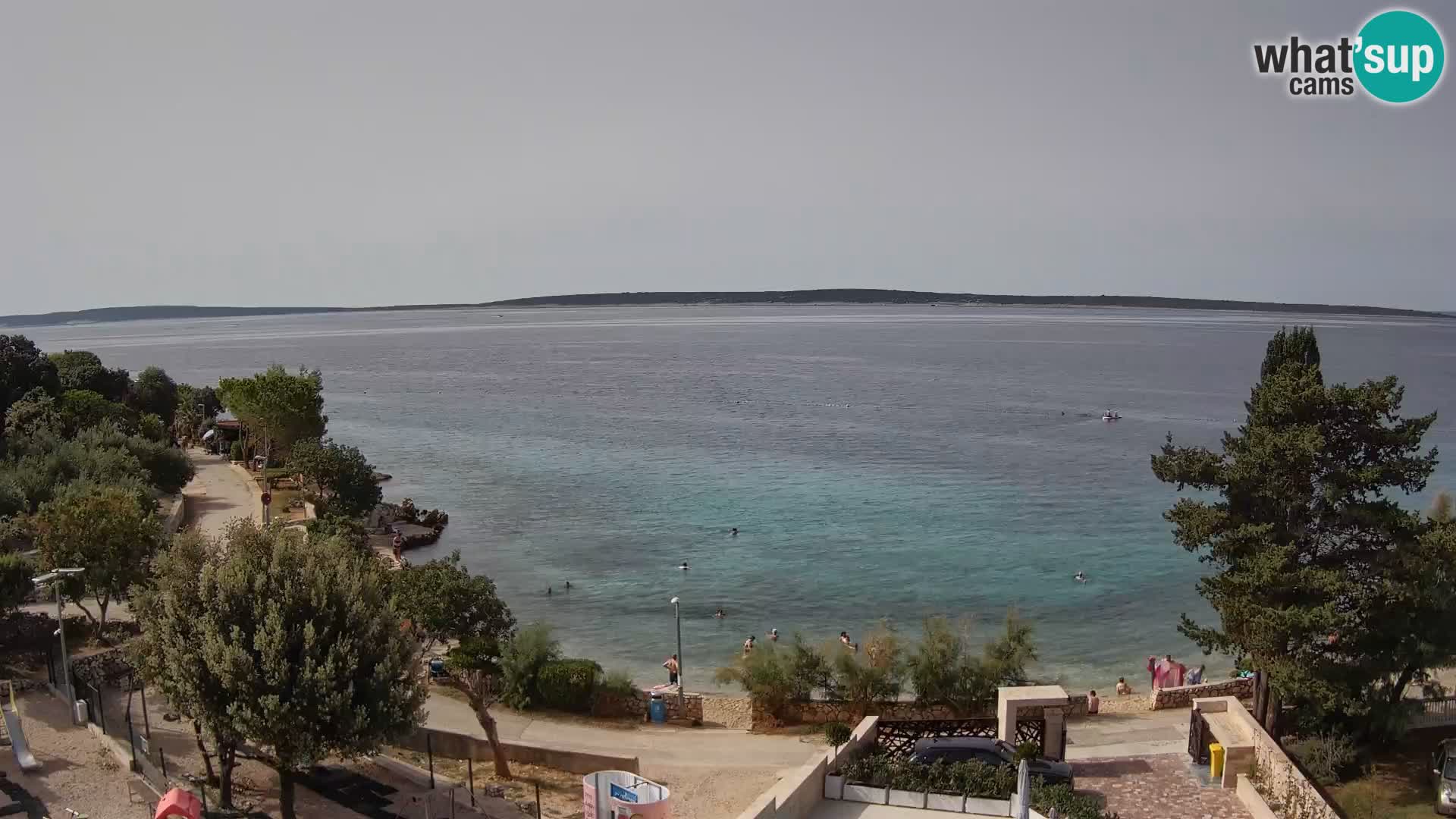 Webcam Plaža Male Mandre – Live View from Pag Island