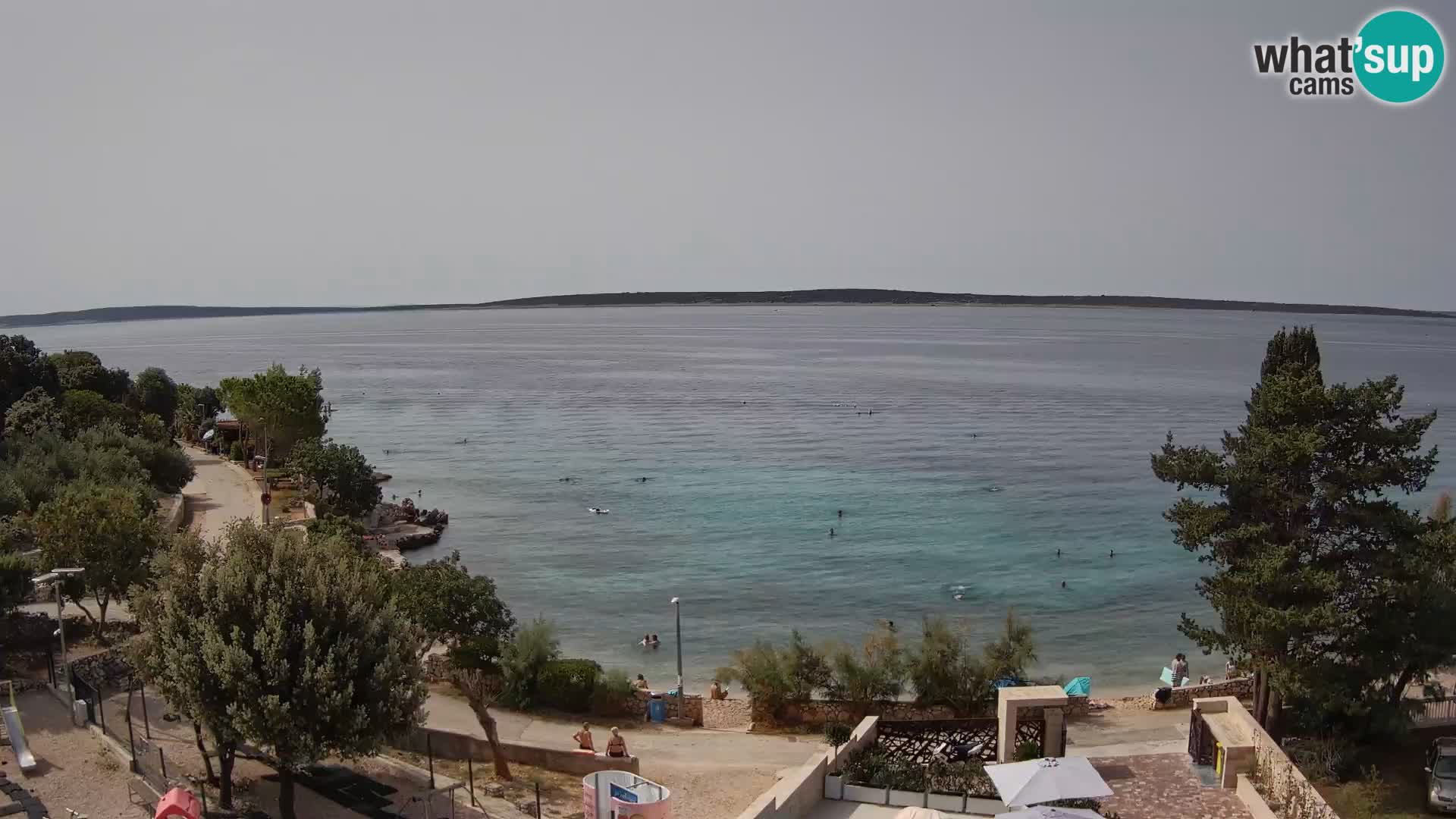 Webcam Plaža Male Mandre – Diretta dalla spiaggia sull’isola di Pag